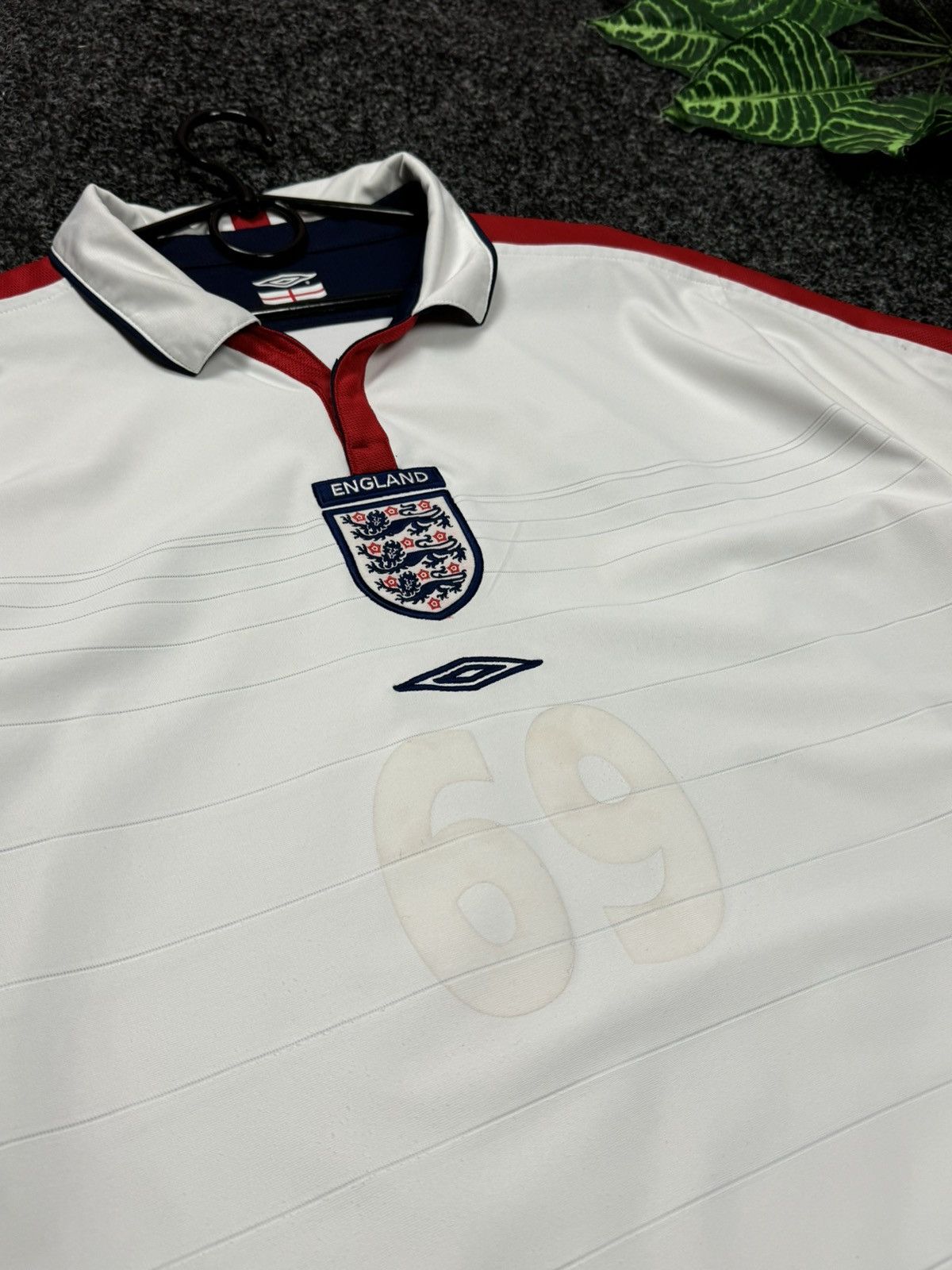 Umbro × Vintage UMBRO ENGLAND 🏴󠁧󠁢󠁥󠁮󠁧󠁿 Double-sided football T-shirt Kellow 69 Size US L / EU 52-54 / 3 - 17 Thumbnail