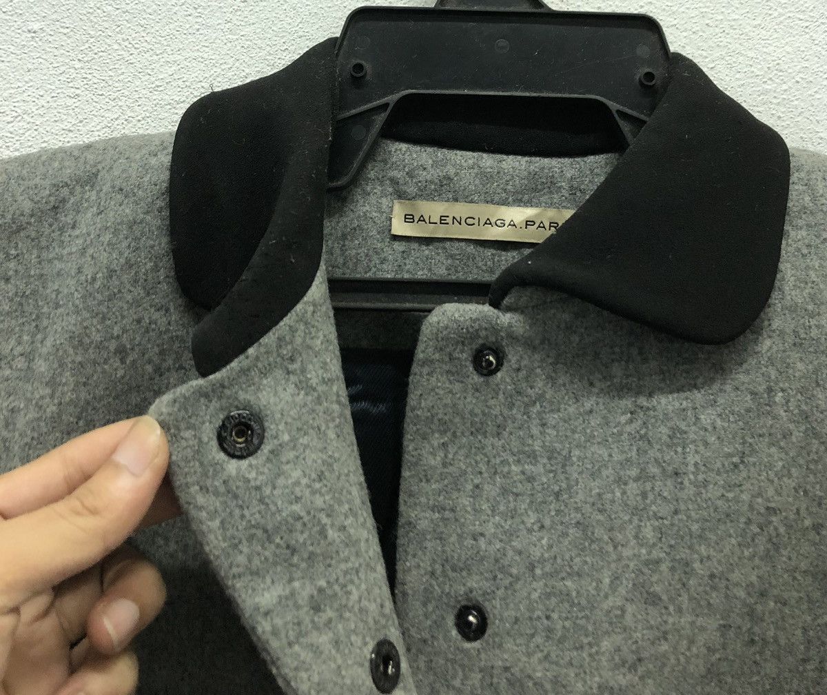 Balenciaga Vintage Balenciaga Paris Grey Wool Cropped Jacket - Size 38 Size M / US 6-8 / IT 42-44 - 4 Thumbnail