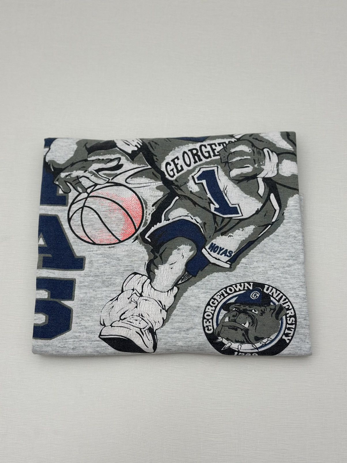 Chocolate Vintage 90s Georgetown Hoyas Crewneck L/S Tshirt Chocolate Size US M / EU 48-50 / 2 - 10 Thumbnail
