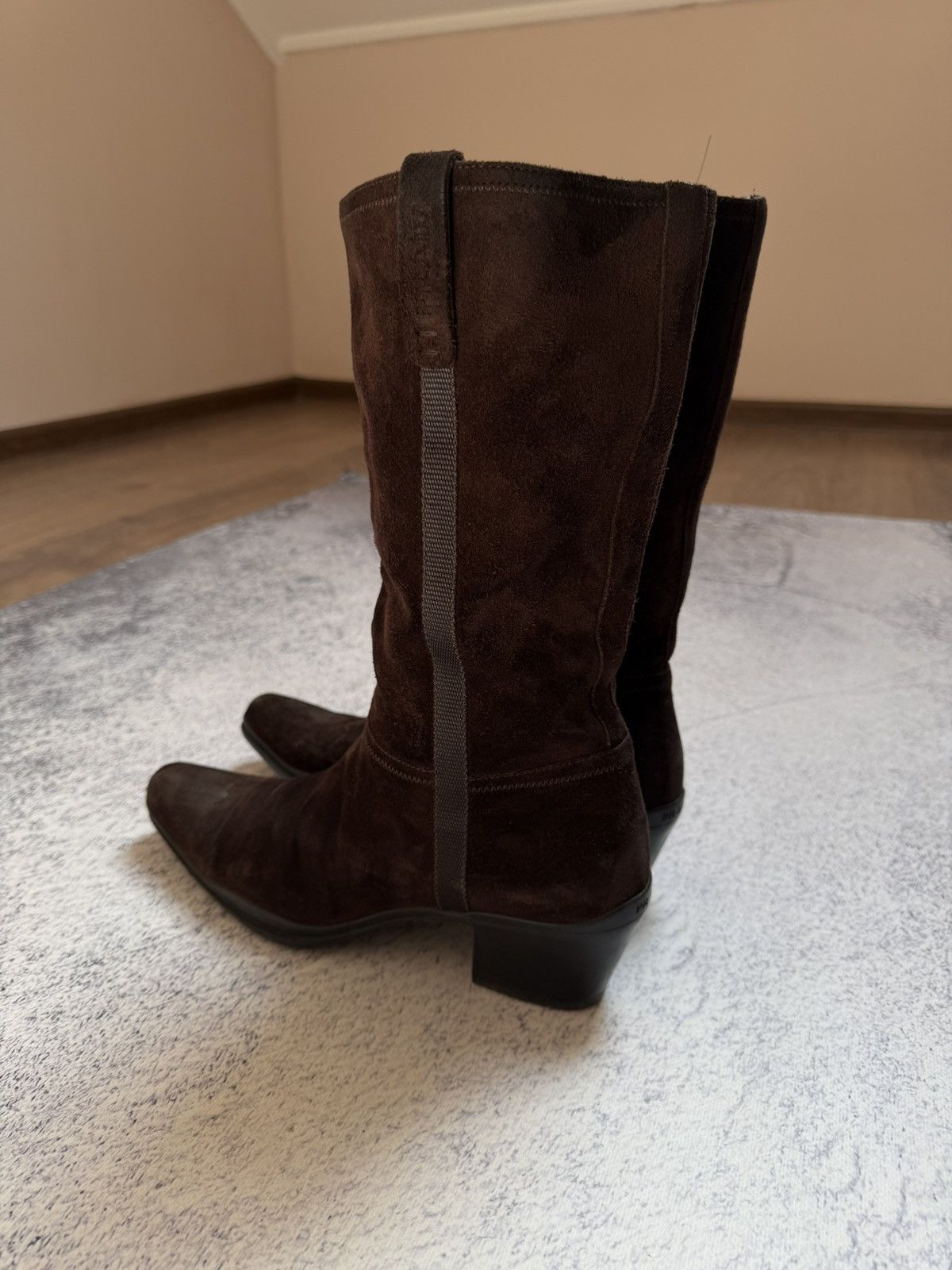 Prada 90s Prada Cowboy Western Suede Brown Boots(Guidi,CCP Style) Size US 7.5 / EU 40-41 - 9 Thumbnail
