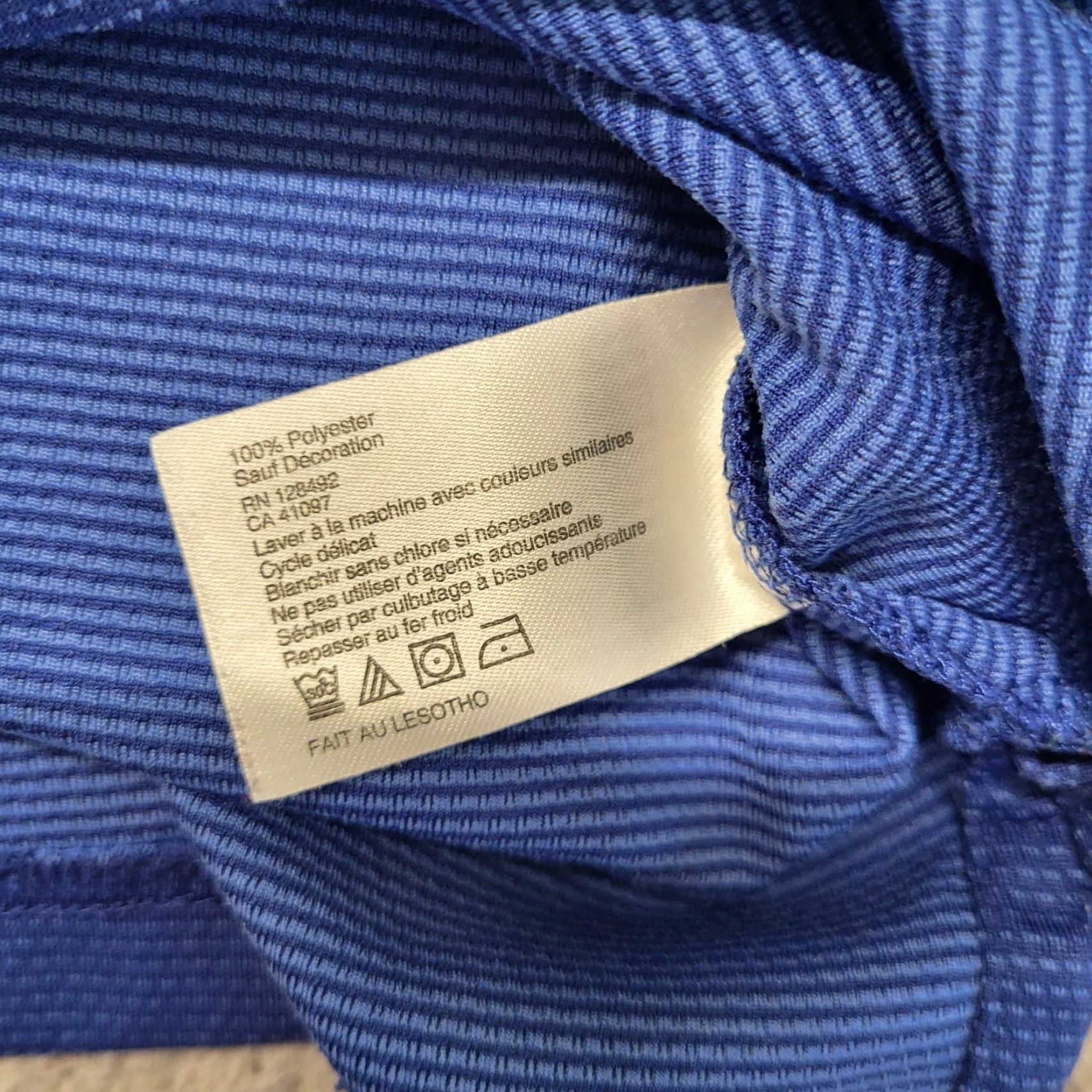 Vintage Greg Norman ML75 Play Dry Polo Shirt Mens Large Blue Striped Stretch Quick Dry Moisture Wicking Golf Polo Shirt Size US L / EU 52-54 / 3 - 7 Thumbnail