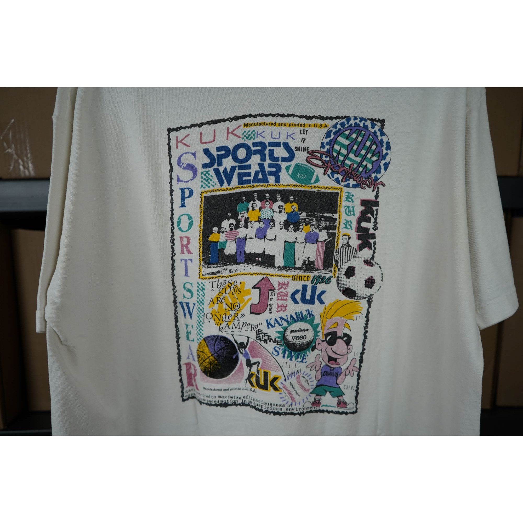 Vintage Vintage Kuk Sportswear Men's L White Tshirt #462 Size US L / EU 52-54 / 3 - 4 Thumbnail