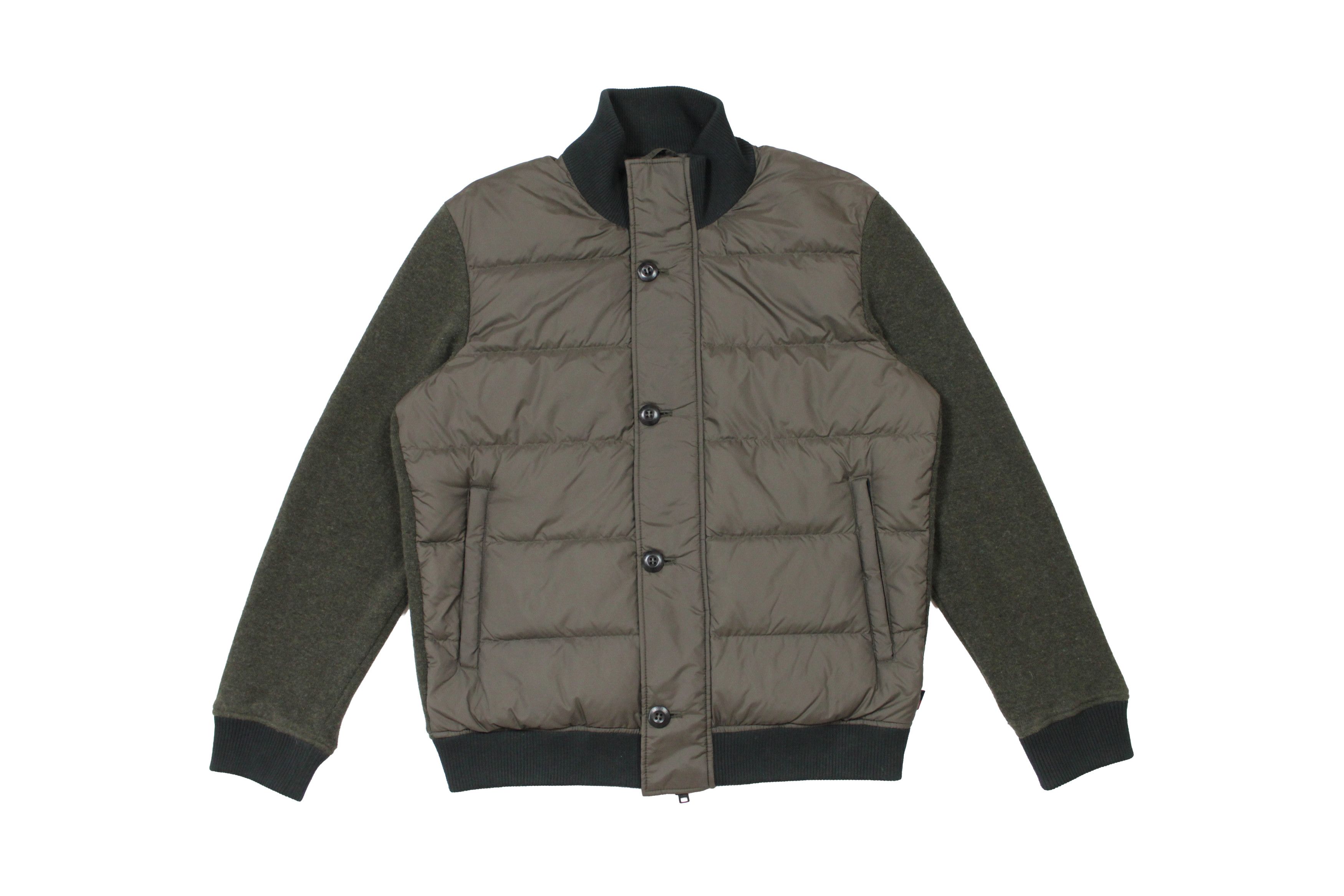Woolrich Woolen Mills Logoed Hybrid Wool Down Bomber Jacket Size US XL / EU 56 / 4 - 1 Thumbnail