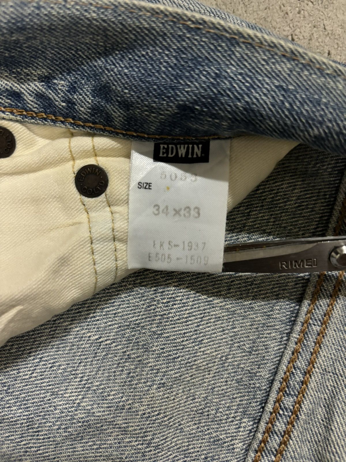 Edwin Vintage Edwin 505XX Selvedge Dirt Mud Wash Baggy Jeans Size US 34 / EU 50 - 21 Thumbnail