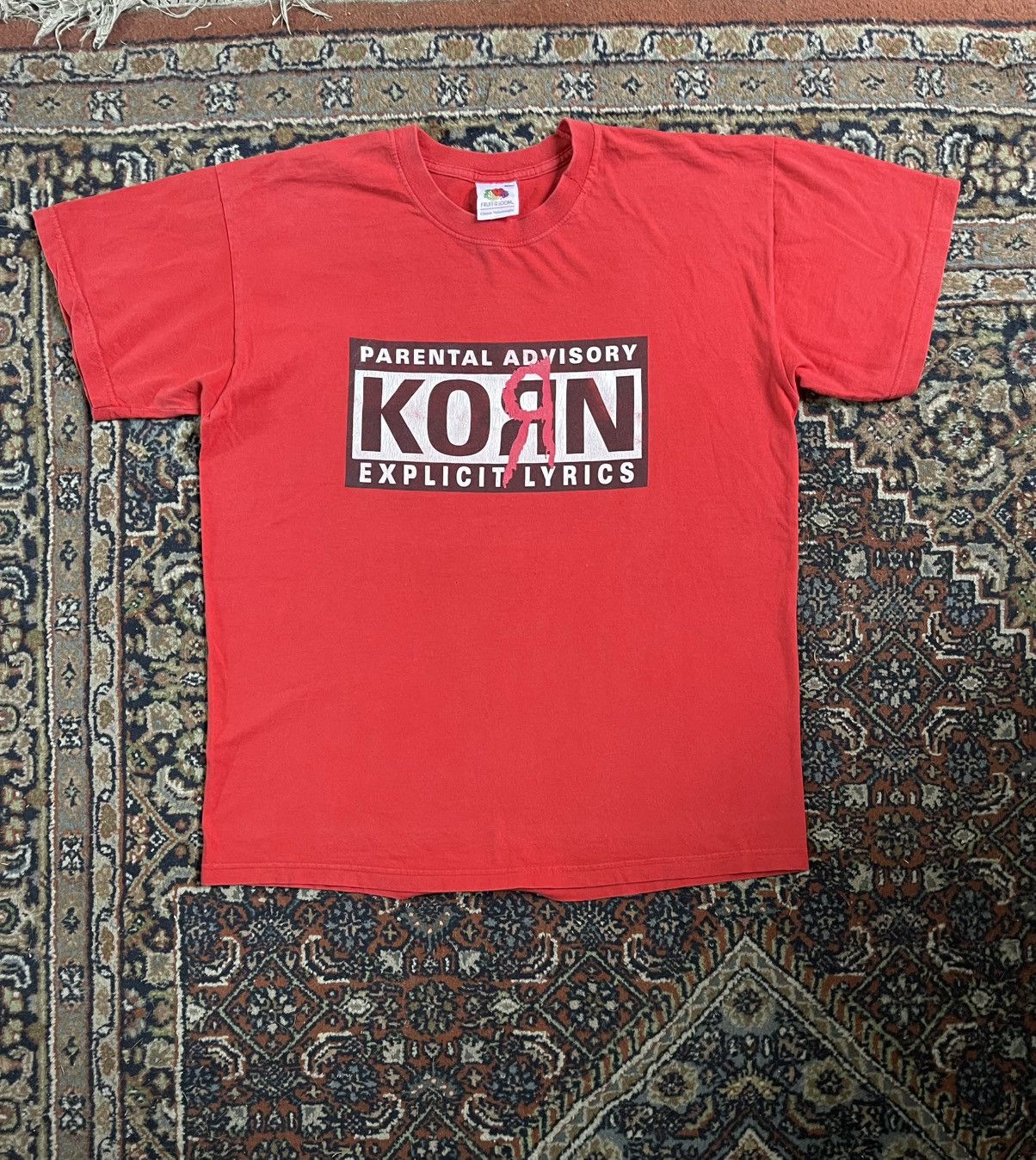 Band Tees × Vintage Vintage KORN Parental Advisory Explicit Lyrics t shirt y2k Size US L / EU 52-54 / 3 - 1 Thumbnail