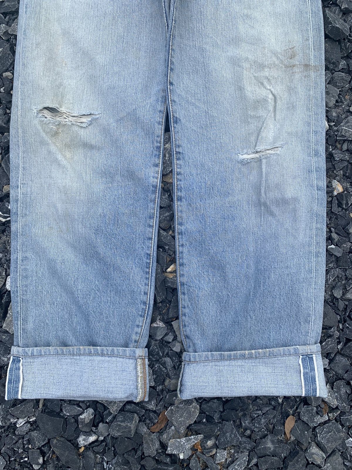Edwin × Kapital × Vintage VINTAGE EDWIN 505X SELVEDGE BAGGY FADED DISTRESSED DENIM Size US 31 - 10 Thumbnail