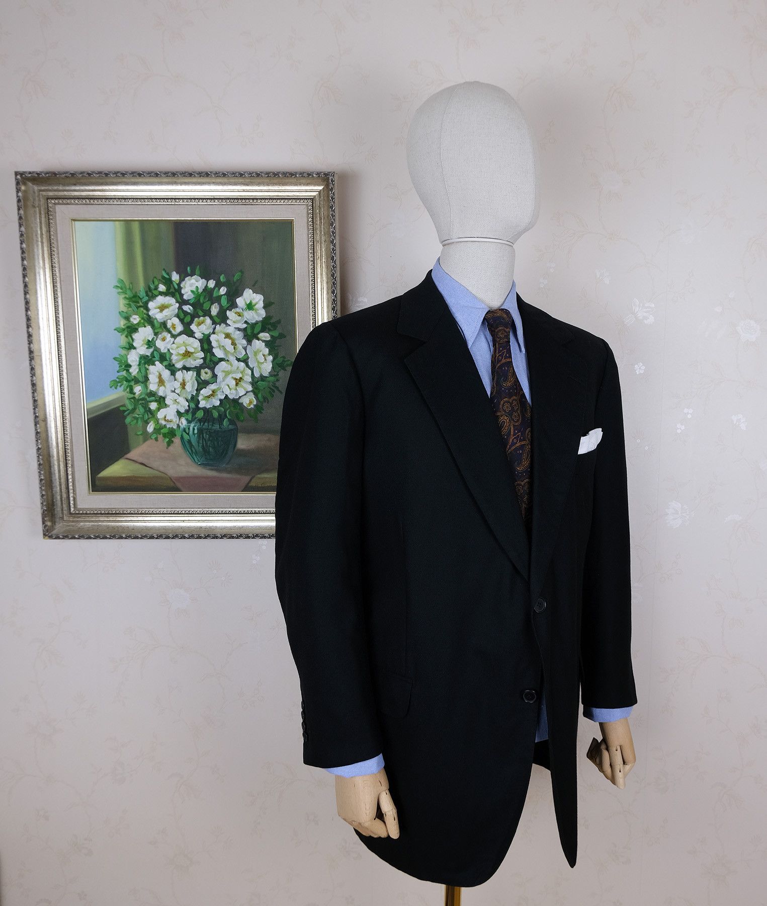 Hermes Hermès, black bespoke cashmere jacket, size 46UK or 48UK Size 46R - 4 Thumbnail