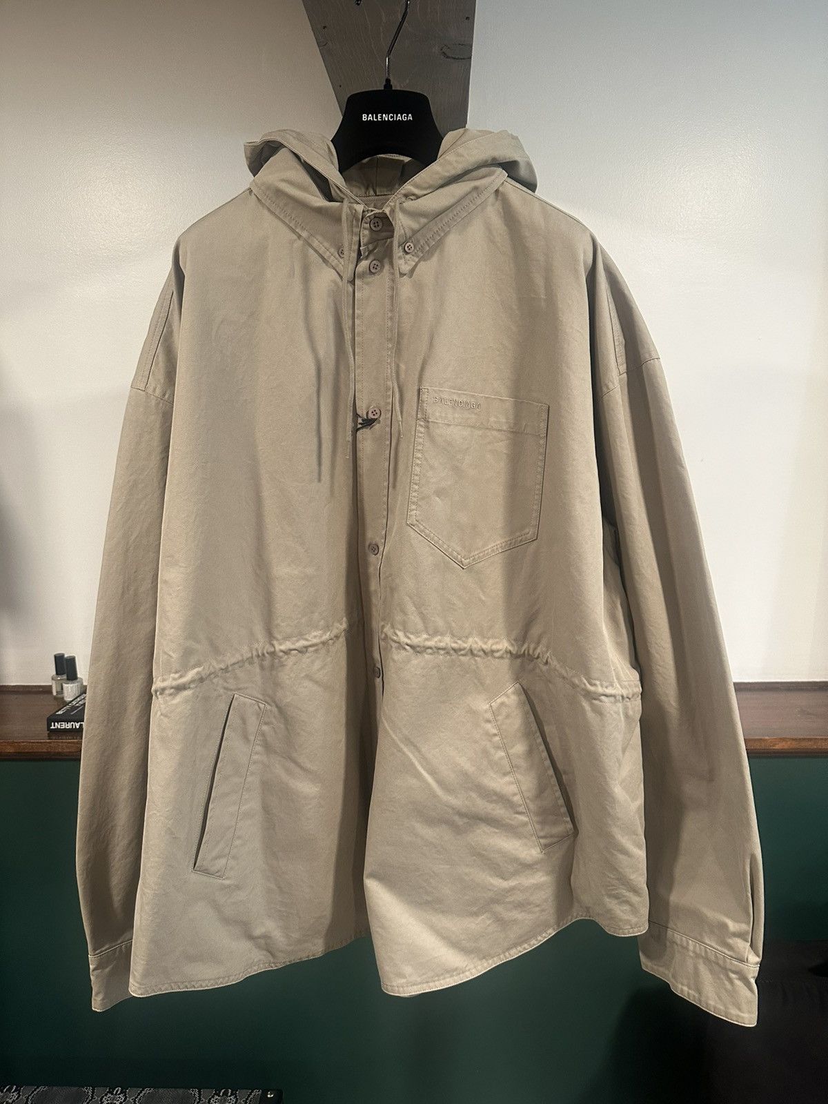 Balenciaga Balenciaga Hooded Parka Shirt Size US S / EU 44-46 / 1 - 1 Thumbnail