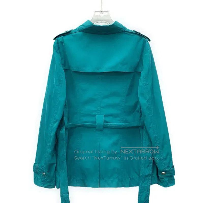 Versace Versace Aqua Polyester Women's Trench Coat . Size XXS / US 00 / IT 34 - 1 Thumbnail