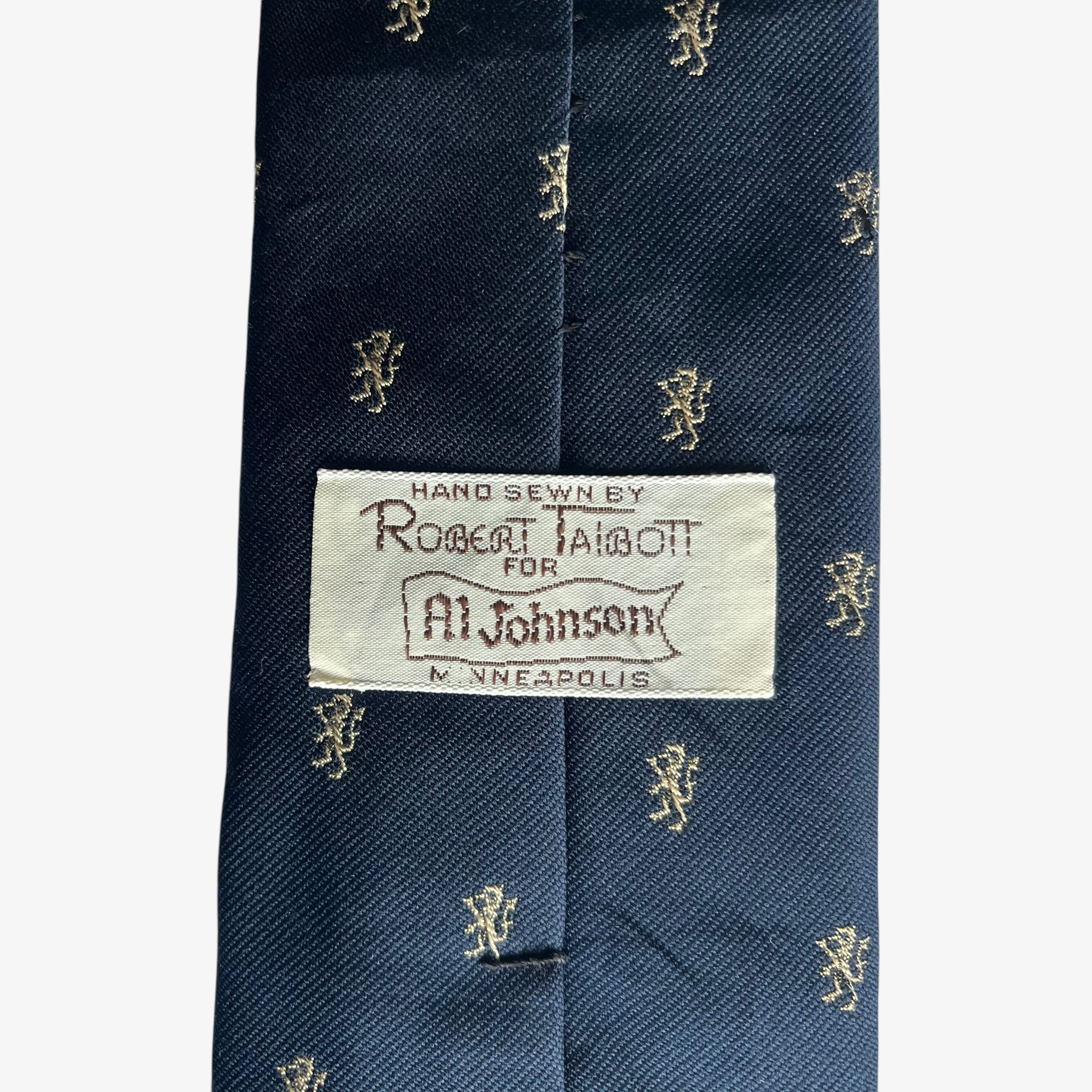 Robert Talbott Vintage 90s Robert Talbott Geometric Lion Print Silk Tie Size ONE SIZE - 2 Thumbnail