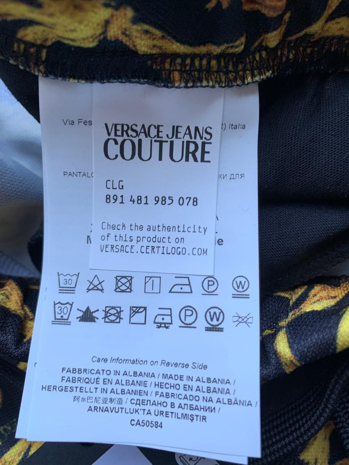 Versace Jeans Couture Versace Jeans Culture Sketch Print Tricetate Pants, XXL, Size US 38 / EU 54 - 7 Thumbnail