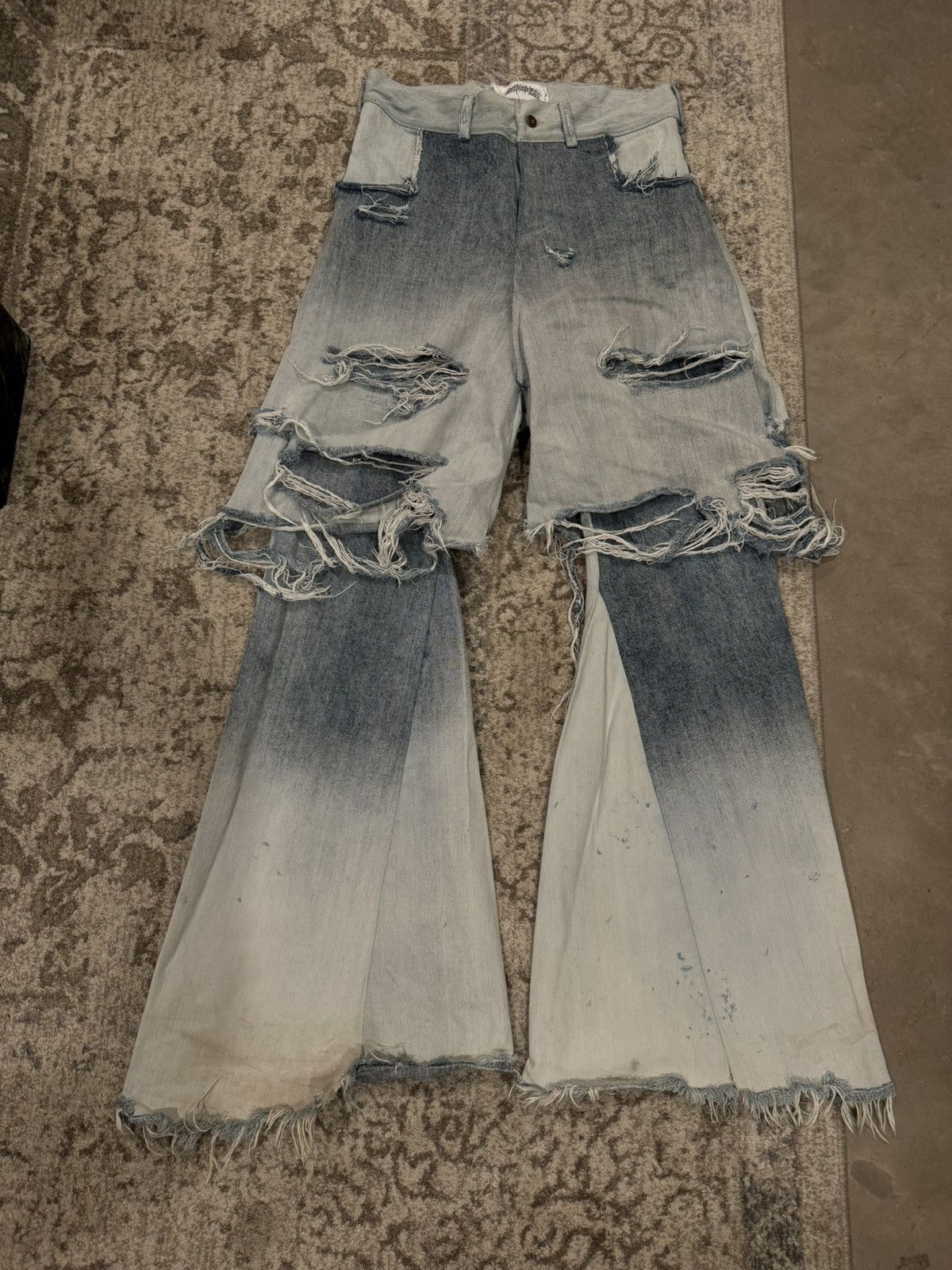 Rick Owens Swampgod 1/1 Repurposed Rick Owens Denim Sample Size US 31 - 1 Thumbnail
