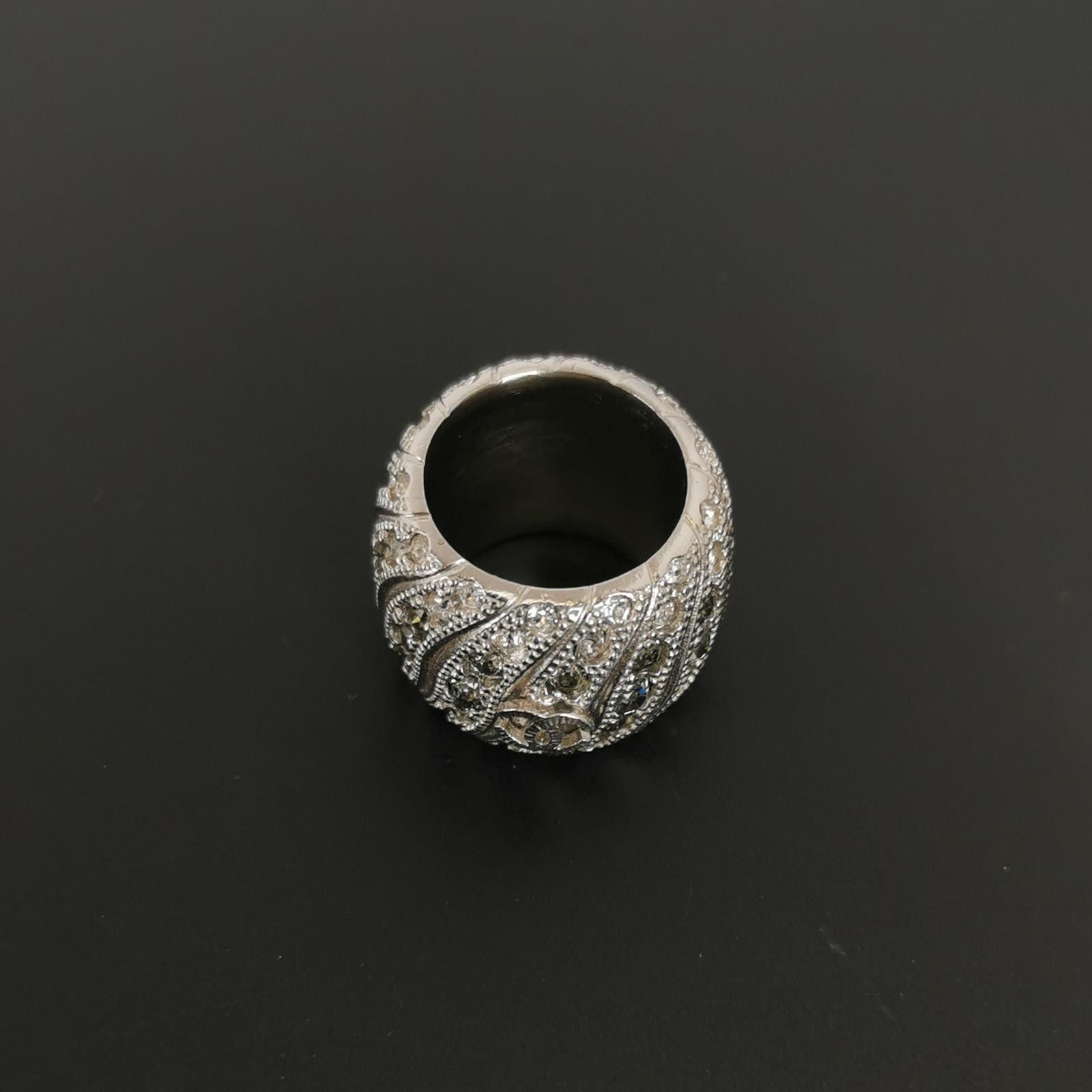 Chanel Chanel Crystal Double C Logo Wide Ring Size 14 -z2505 Size ONE SIZE - 7 Thumbnail