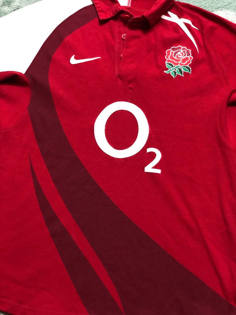 Nike Nike Rugby England O2 Casual Sport polo Men's Big Print Size US M / EU 48-50 / 2 - 10 Thumbnail