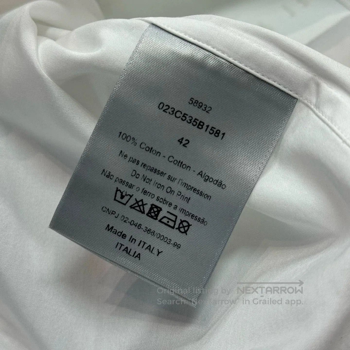 Dior Dior x Daniel Arsham White Long Sleeve Shirt. Size US L / EU 52-54 / 3 - 8 Thumbnail