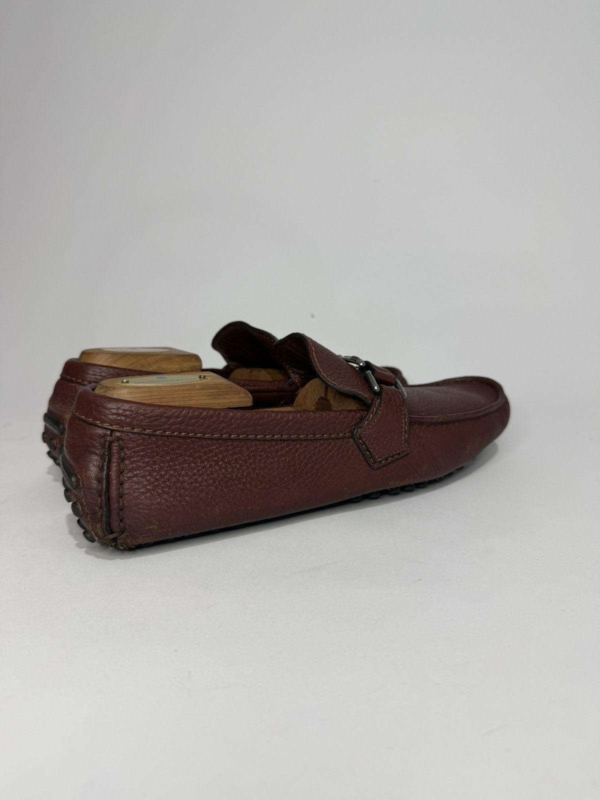 Louis Vuitton Louis Vuitton Burgundy Leather Hockenheim Loafers Size US 7.5 / EU 40-41 - 4 Thumbnail