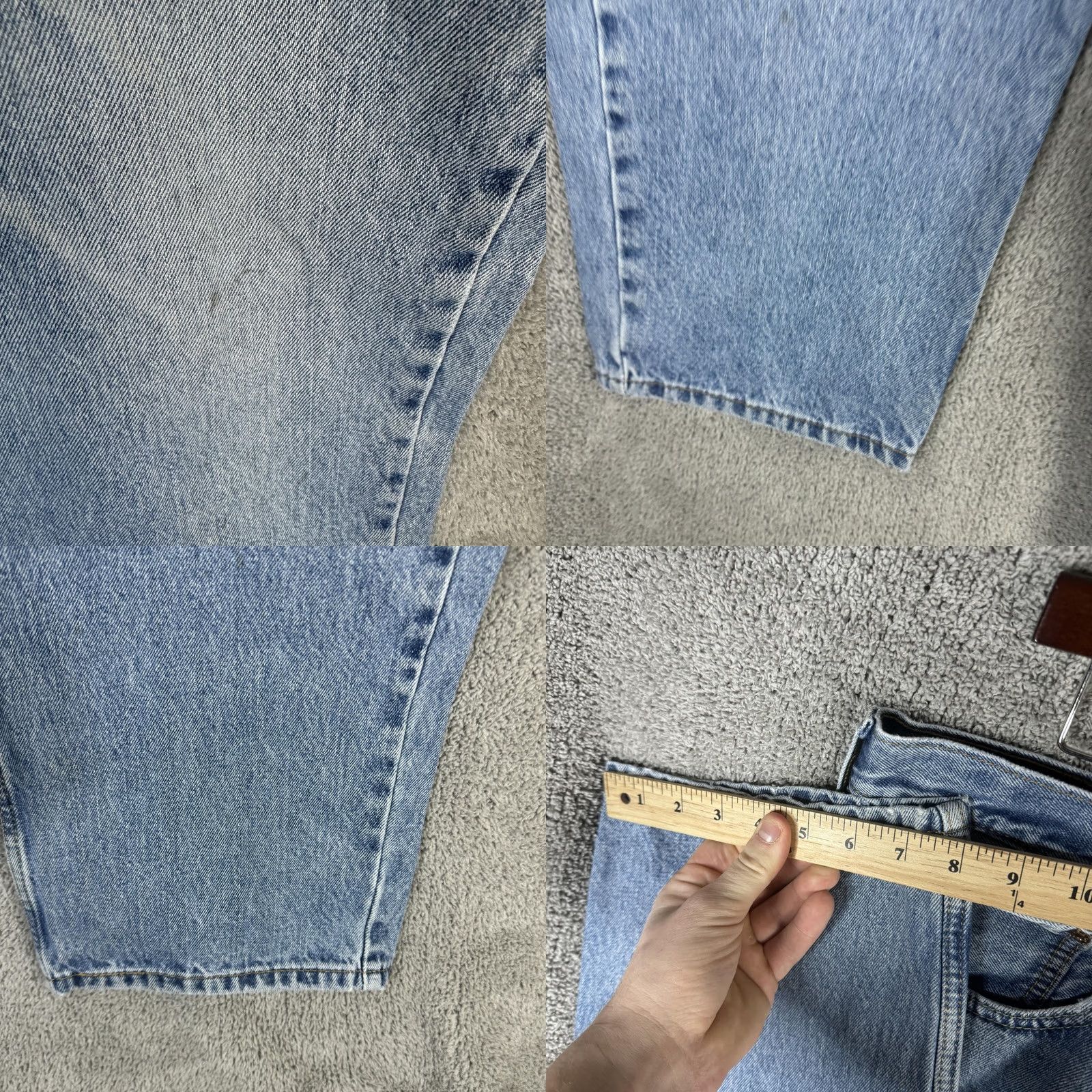Levi's Levi's 550 Jeans Mens 38x32 Light Wash Blue Relaxed Straight Denim Cotton Size US 38 / EU 54 - 8 Thumbnail