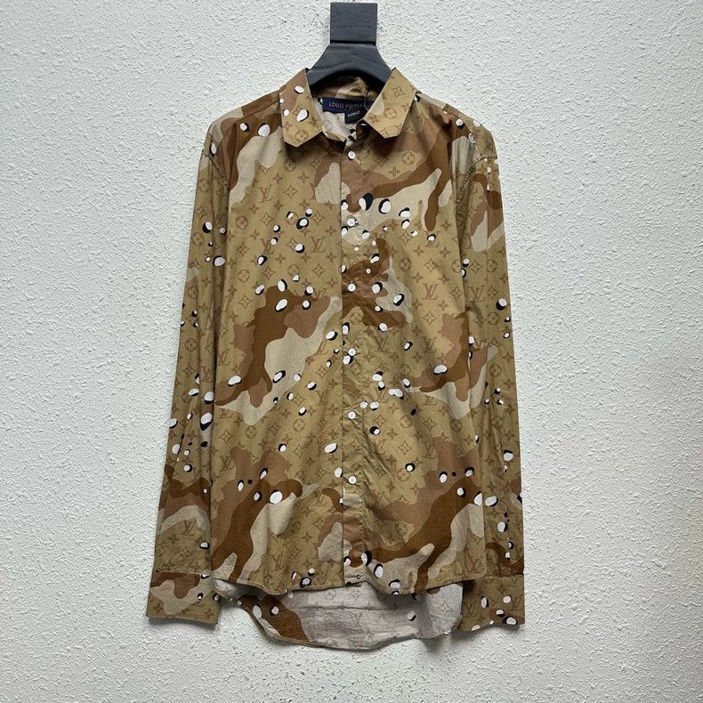 Louis Vuitton Louis Vuitton Desert Camo Patchwork presbyopic shirt 2502-N Size US L / EU 52-54 / 3 - 1 Thumbnail