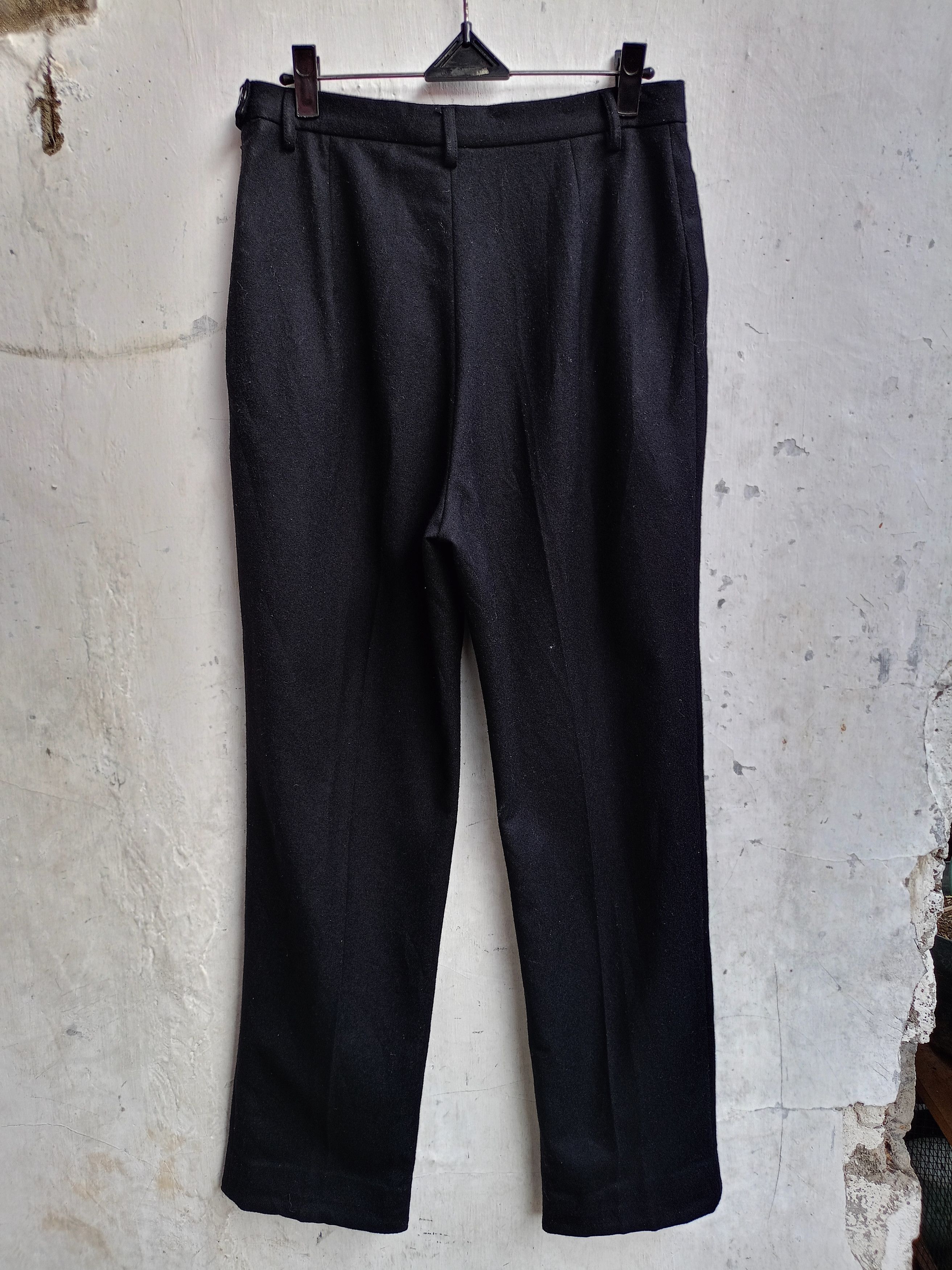Designer 2000s Jun ashida wool Black Pants Size 28" / US 6 / IT 42 - 2 Thumbnail