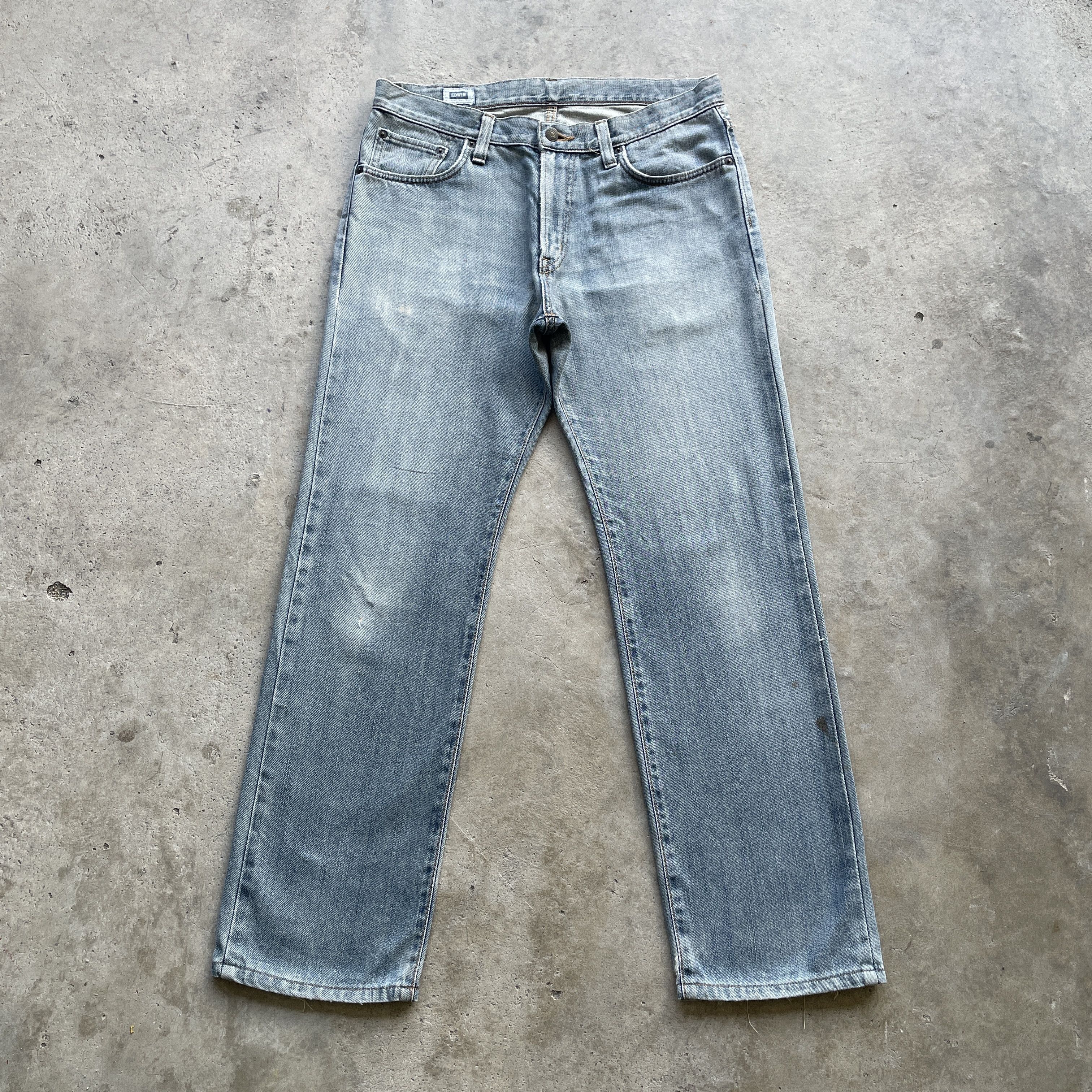 Edwin W33x30 Vintage Edwin 403 Denim Faded Japan Jeans Pants Size US 33 - 2 Thumbnail