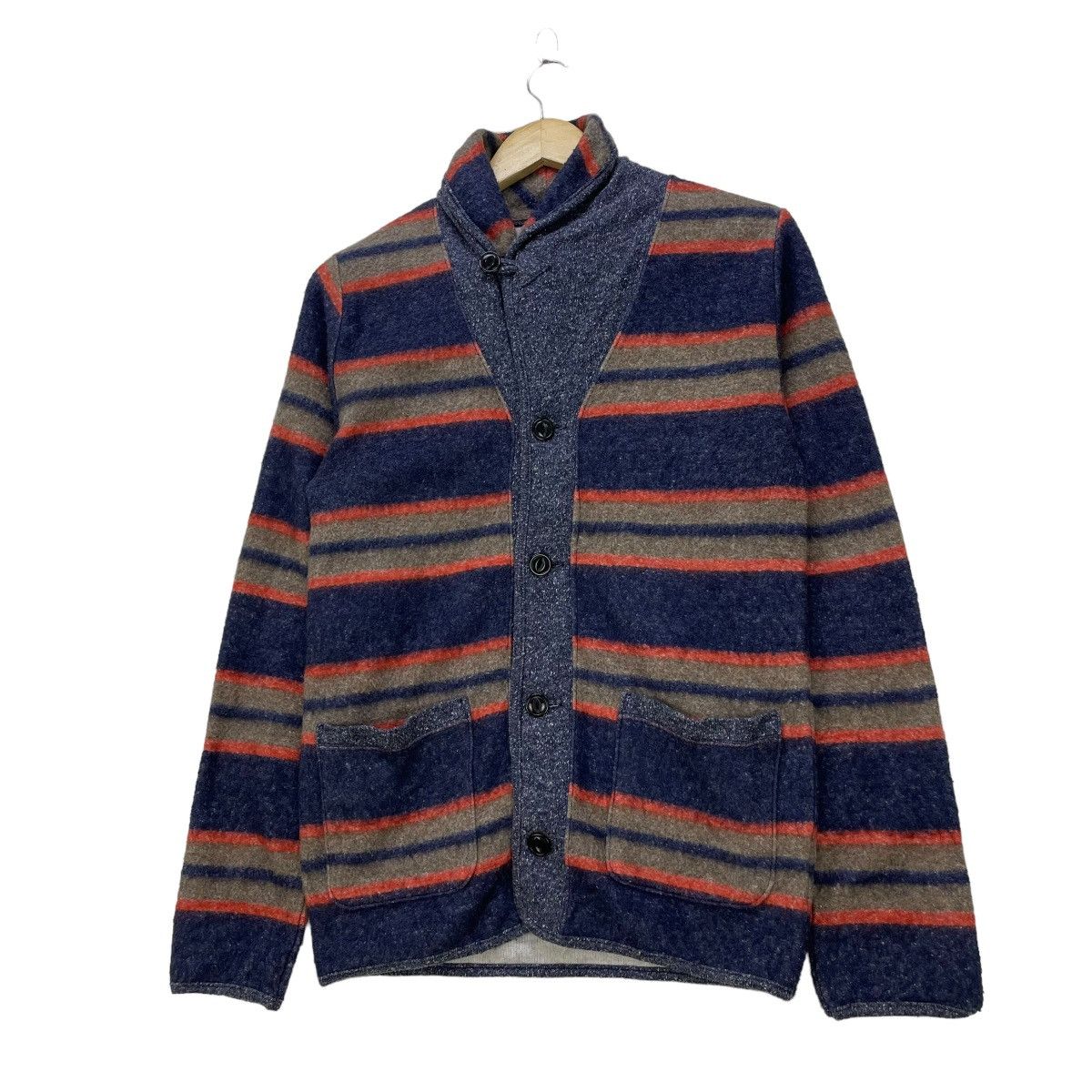 AMI × Buzz Rickson's Shawl Collar Ami Stripes Button Eyes Jacket Size US M / EU 48-50 / 2 - 2 Thumbnail