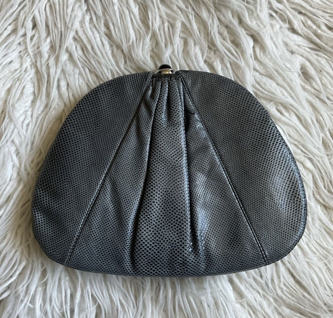 Judith Leiber Judith Leiber Snakeskin Gray Evening Convertible Clutch Size ONE SIZE - 1 Thumbnail
