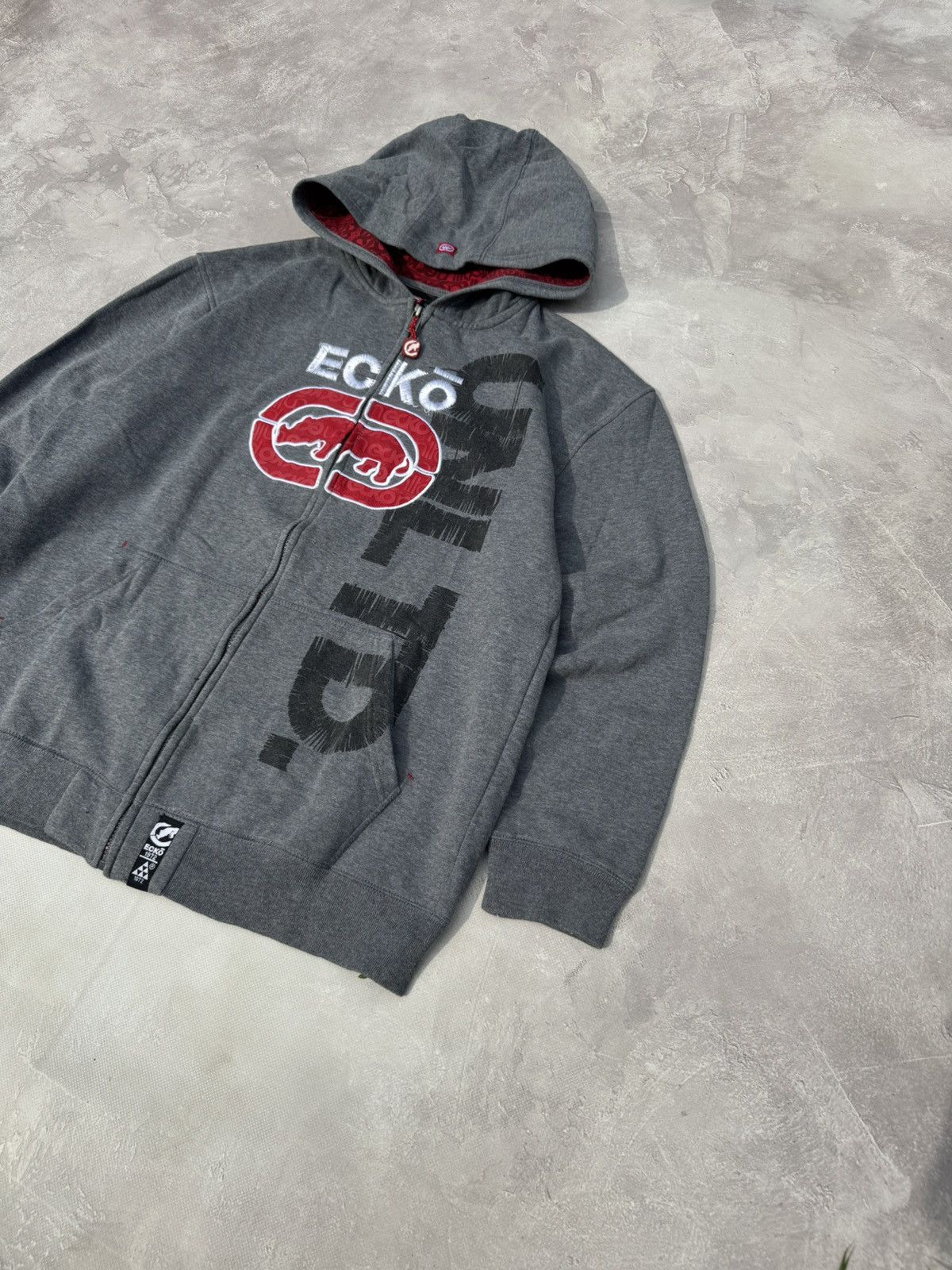 Ecko Unltd. Vintage Ecko Untdl Unisex Graffiti Zip Hoodie Size US M / EU 48-50 / 2 - 2 Thumbnail