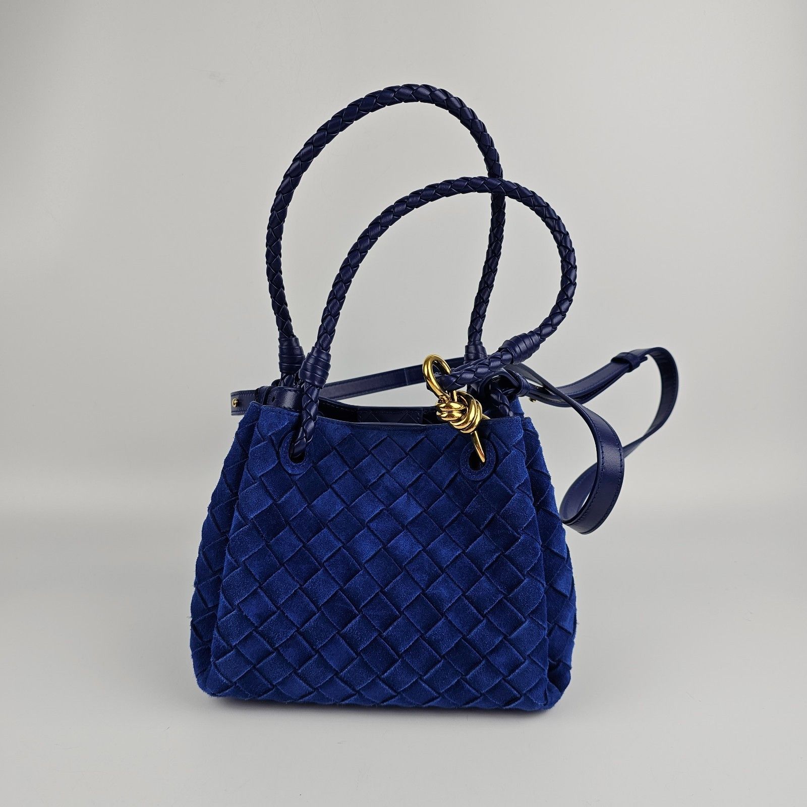 Bottega Veneta BOTTEGA VENETA Parachute Small $4500 Blue Royal Shoulder Bag Size ONE SIZE - 2 Thumbnail