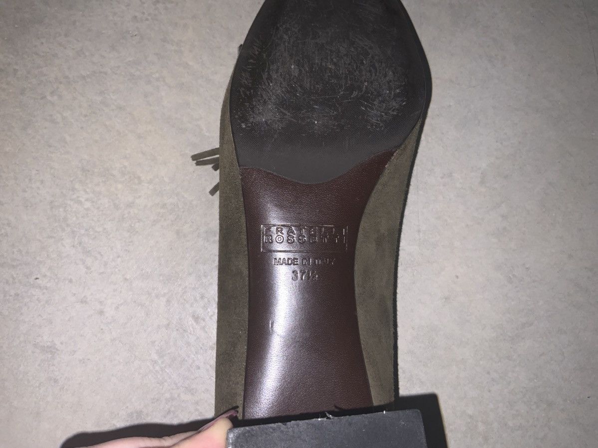 Fratelli Rossetti Olive suede fringe loafers Size US 6.5 / IT 36.5 - 5 Thumbnail
