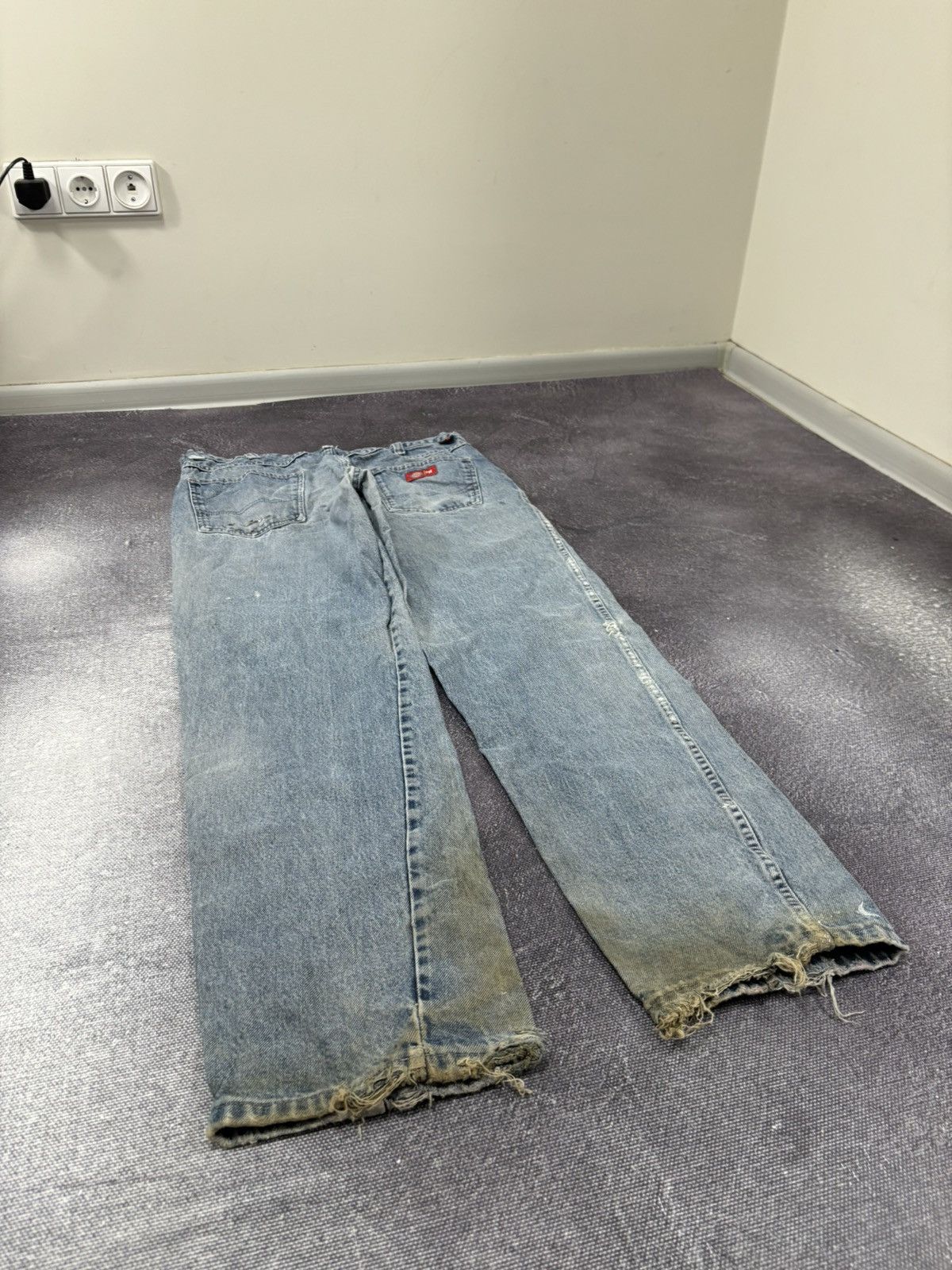 Dickies Vintage 90s Dickies Flame Resistant Faded Denim Baggy Jeans Size US 36 / EU 52 - 4 Thumbnail
