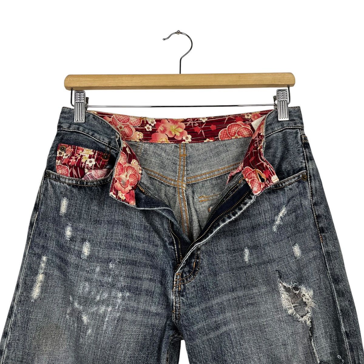 Japanese Brand Vintage Japanese Designer Distressed Denim Jeans Size 30" / US 8 / IT 44 - 15 Thumbnail