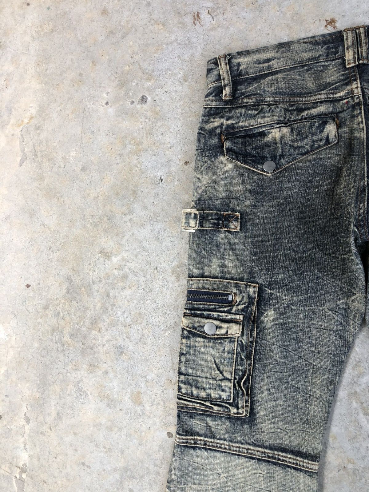 semanticdesign Semantic Design Flared Jeans Multipocket Mudwash Distressed Size US 30 / EU 46 - 9 Thumbnail