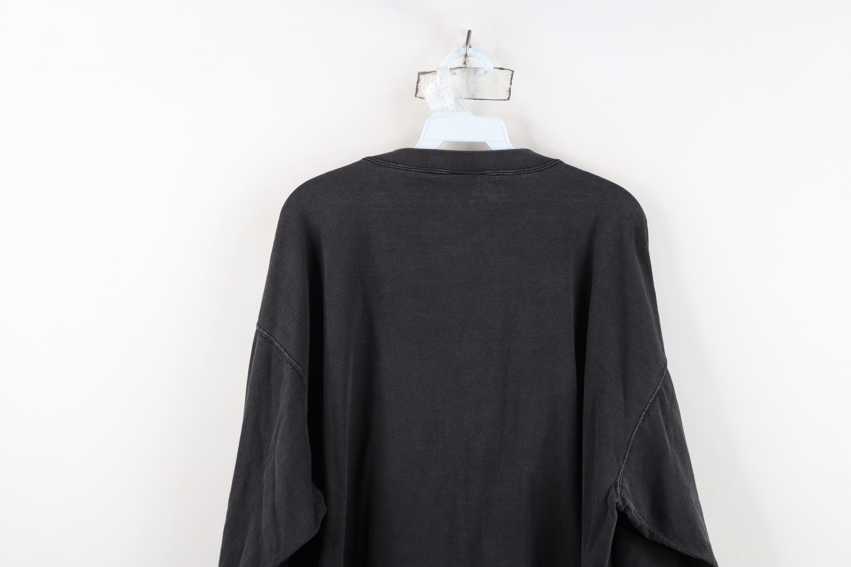 Vintage Vintage 90s Streetwear Hood Hiker Long Sleeve T-Shirt Black Size US XXL / EU 58 / 5 - 13 Thumbnail