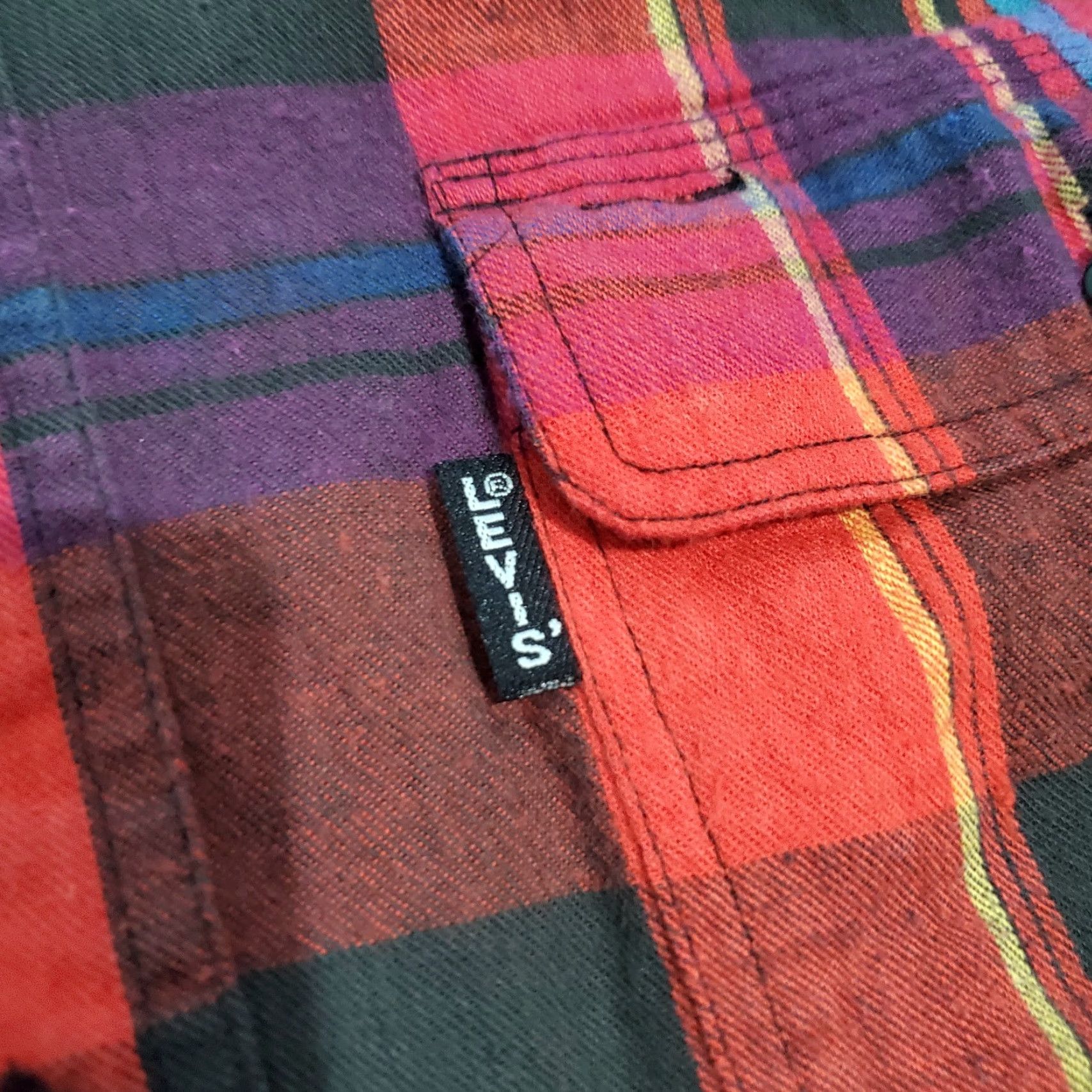 Levi's VINTAGE Levi's Shirt Mens M Red Plaid Western Button-Up 90s California Cowboy Grunge Classic USA 60s Southwestern Size US M / EU 48-50 / 2 - 5 Thumbnail