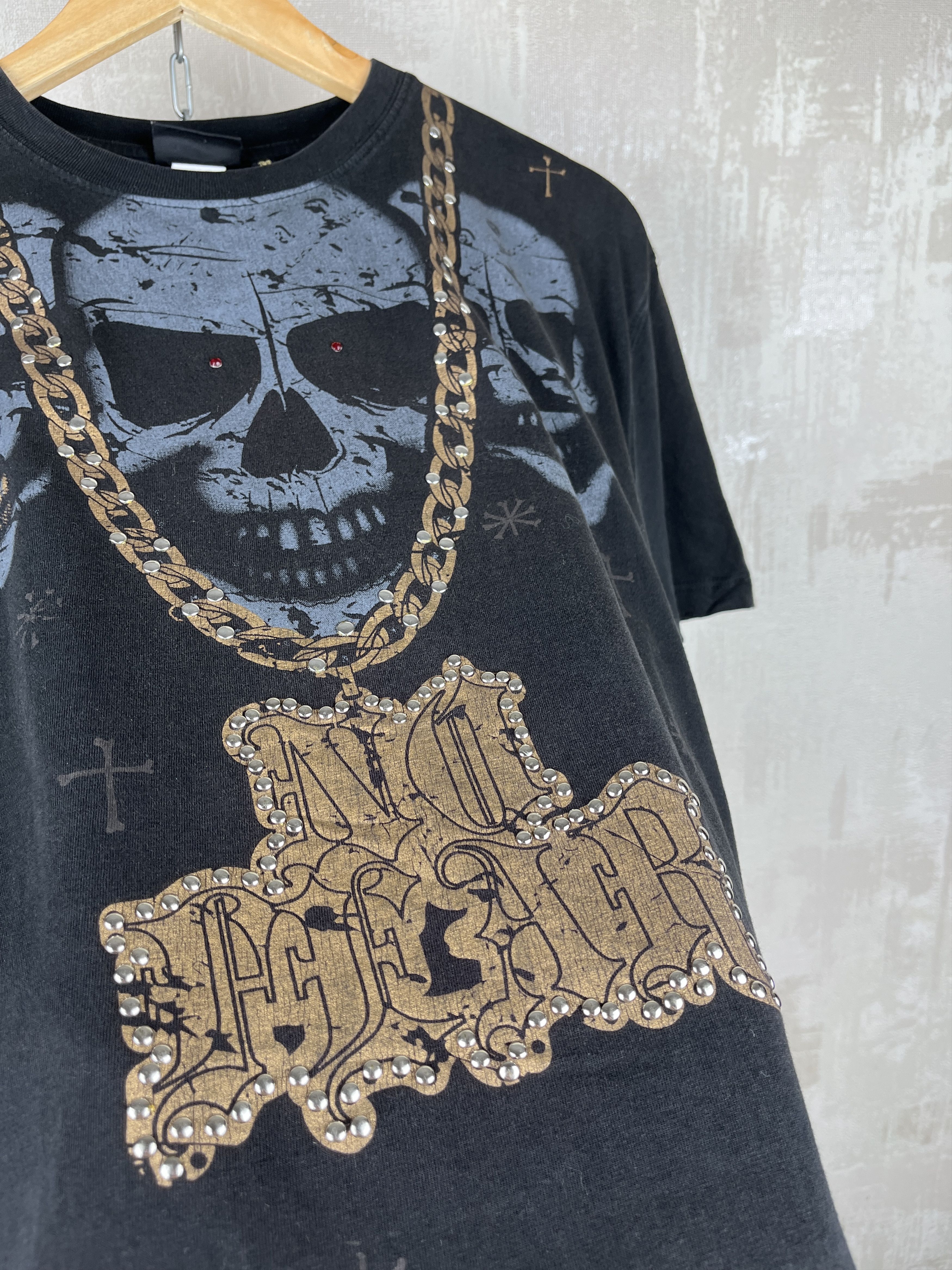 No Fear Vintage No Fear Prestige Apparel Skulls Distressed T-shirt Size US M / EU 48-50 / 2 - 21 Thumbnail