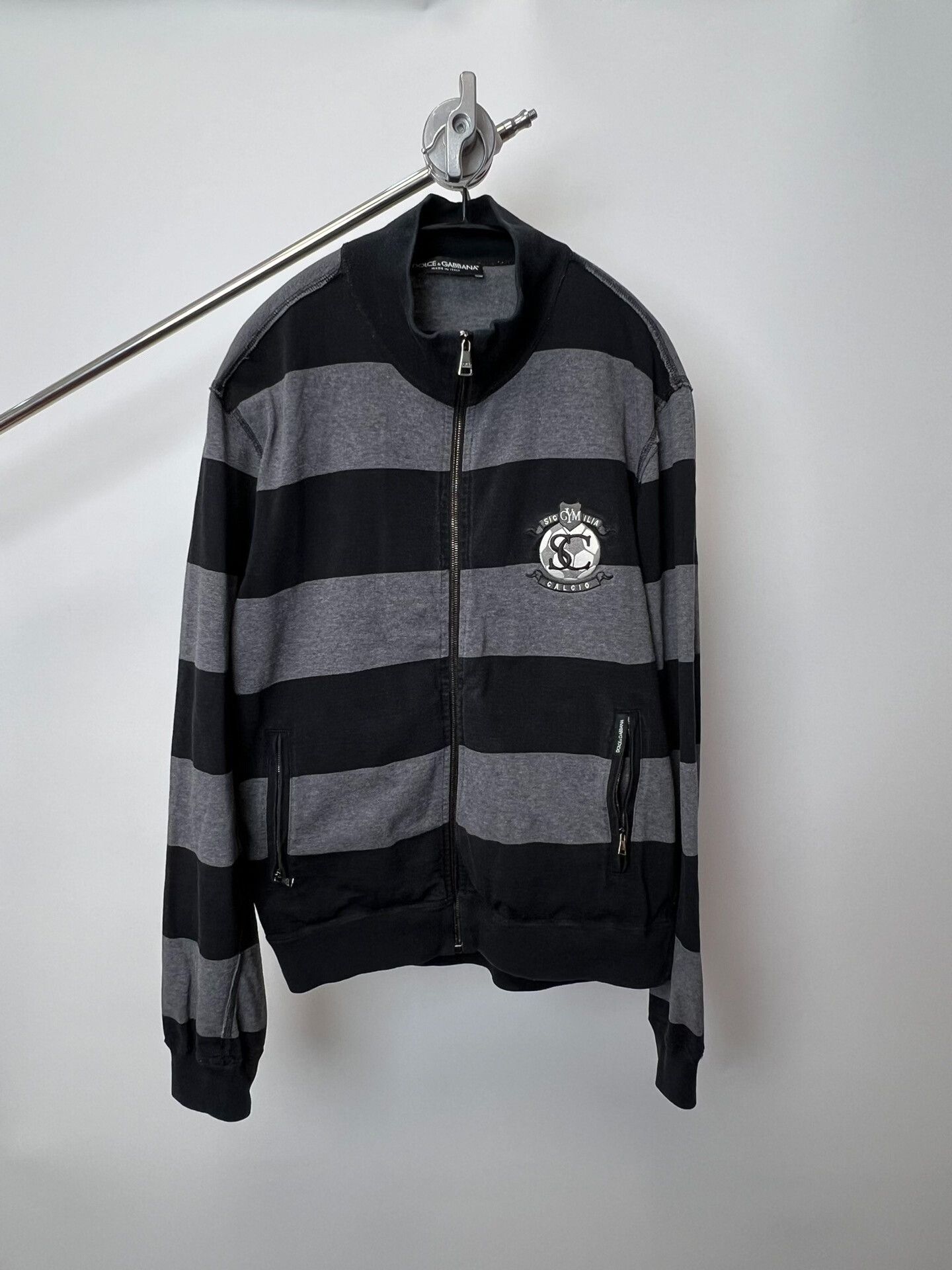 Dolce & Gabbana Dolce & Gabbana Striped Zip Sweatshirt Size US M / EU 48-50 / 2 - 1 Thumbnail
