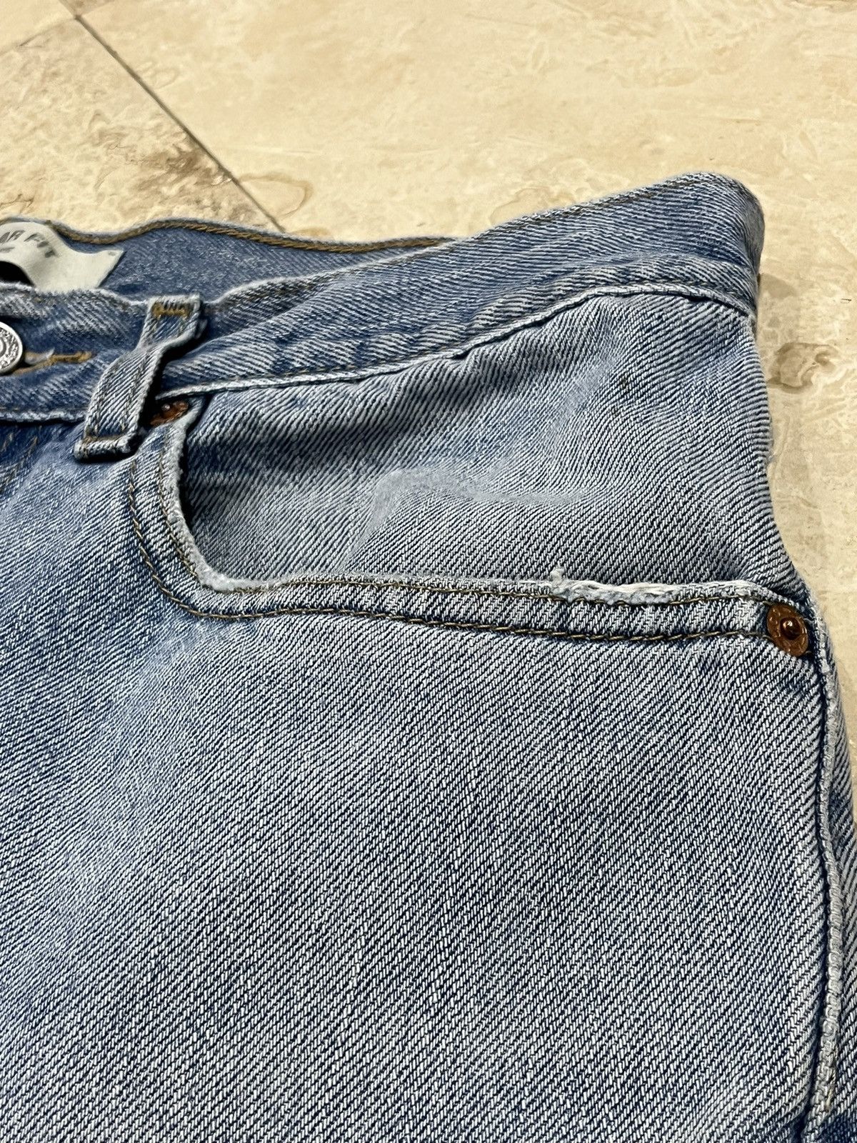 Levi's Distressed Levi’s 505 Light Wash Denim Jeans Size US 32 / EU 48 - 5 Thumbnail