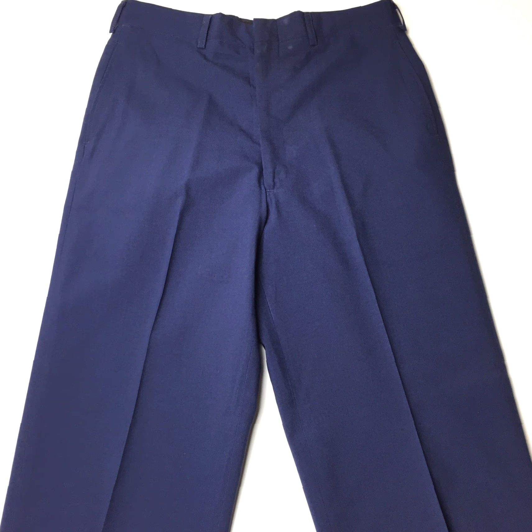 Vintage VINTAGE 80s USAF Pants Mens 32 Long Blue Wool Blend Trouser USA - 60% Polyester 40% Wool Straight Leg Size US 32 / EU 48 - 3 Thumbnail