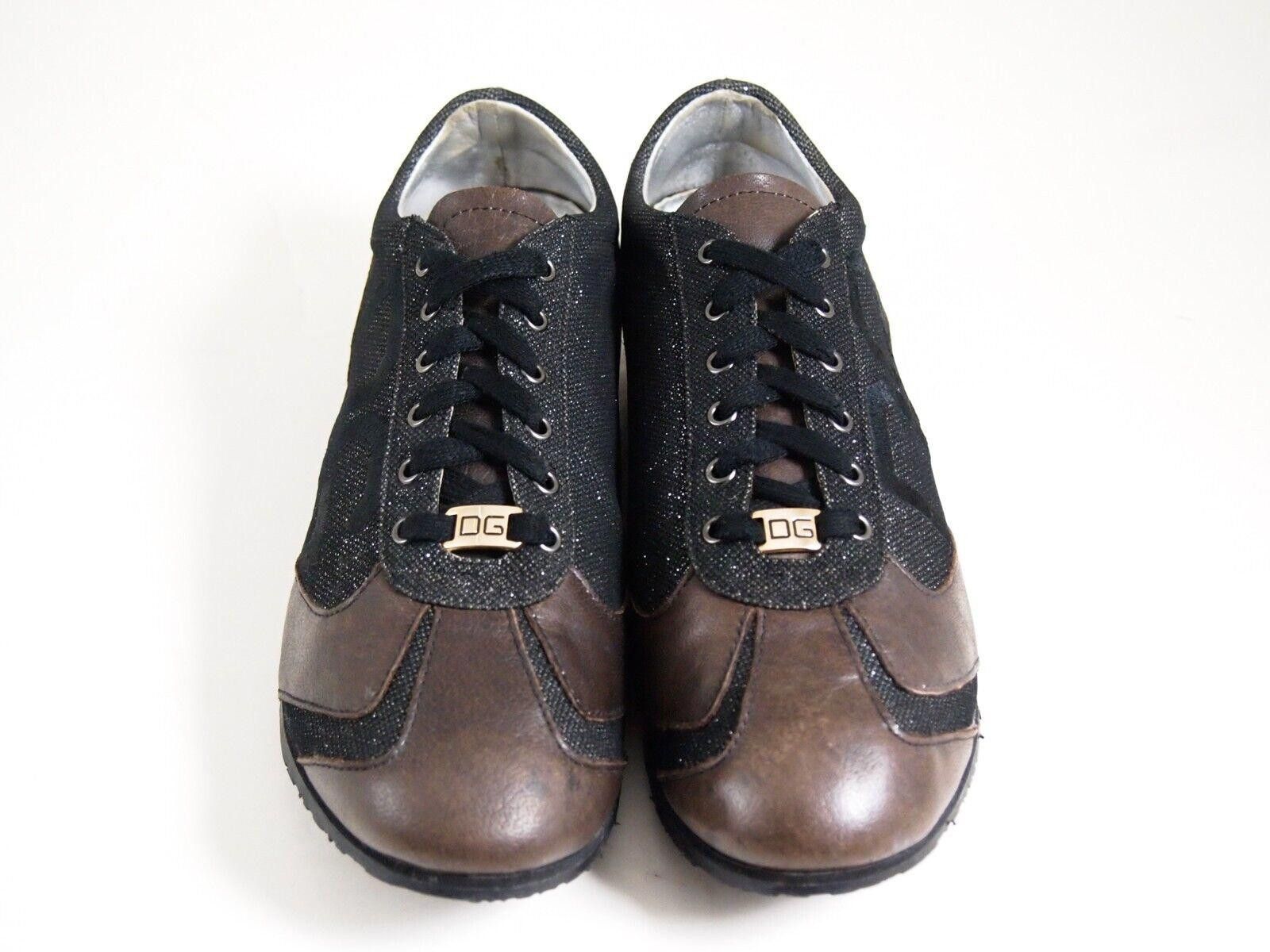 Dolce & Gabbana Dolce Gabbana Sneakers Brown Suede Black Canvas US 10 EU 43 Size US 10 / EU 43 - 3 Thumbnail