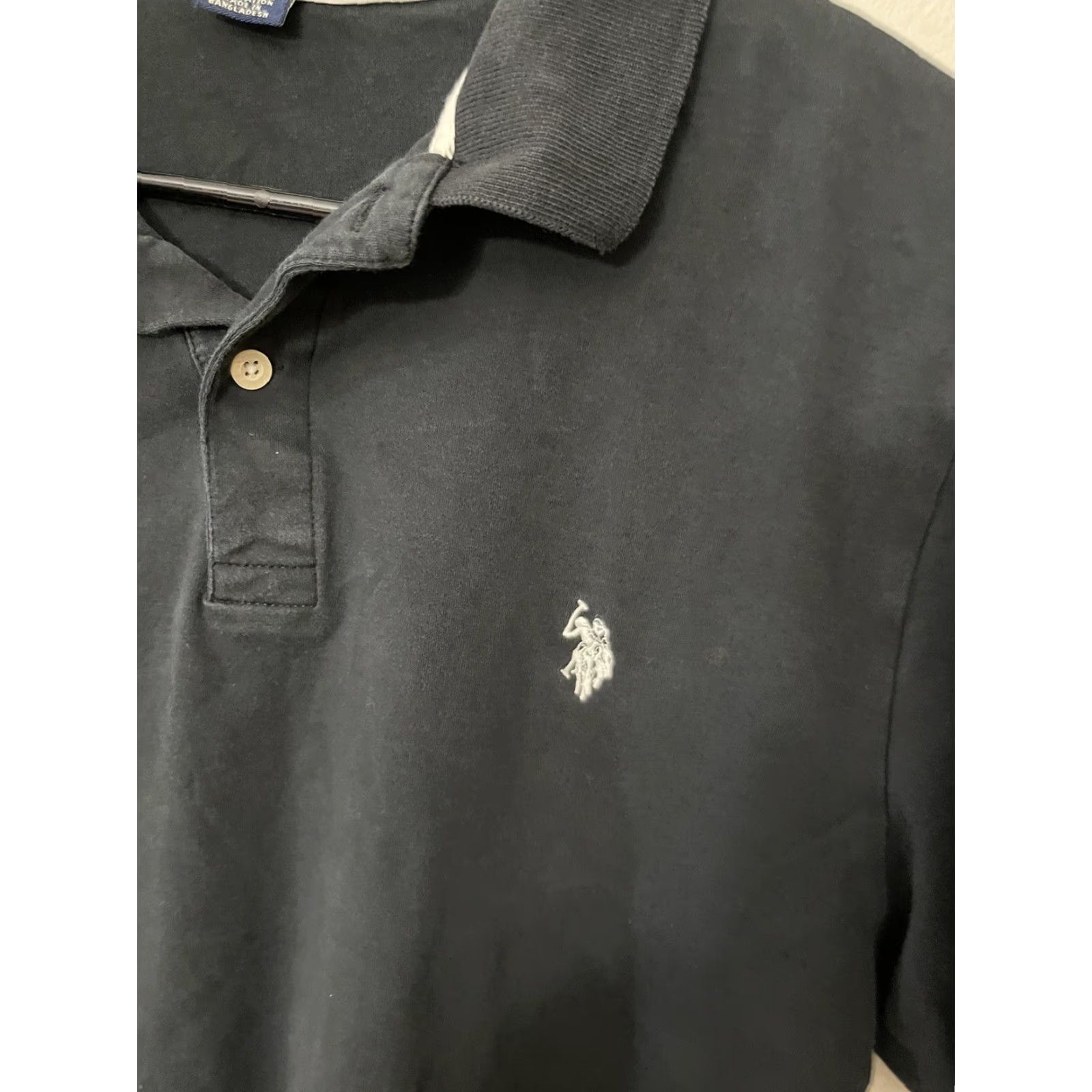 U.S. Polo Assn. VINTAGE U.S. Polo Assn. Polo Shirt Men L Black 100% Cotton Logo Luxury Feel Short Sleeve Collared Size US L / EU 52-54 / 3 - 4 Thumbnail