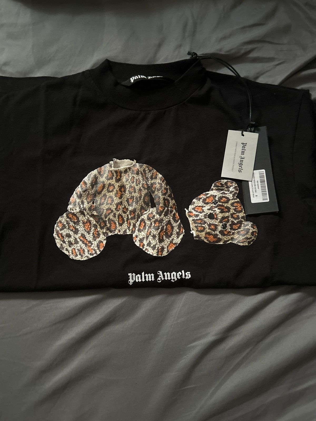 Palm Angels Palm Angels Leopard Kill The Bear Tee Small Black Brown Size S / US 4 / IT 40 - 1 Thumbnail