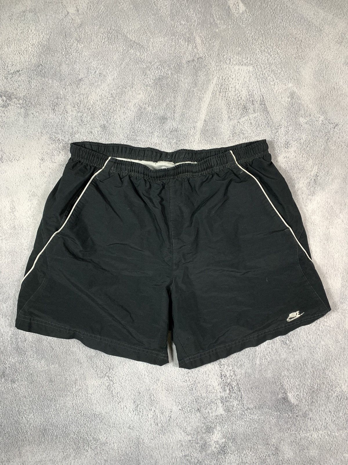 Nike × Vintage Vintage Nike trashed shorts swoosh streetwear Y2K size M Size US 32 / EU 48 - 1 Thumbnail