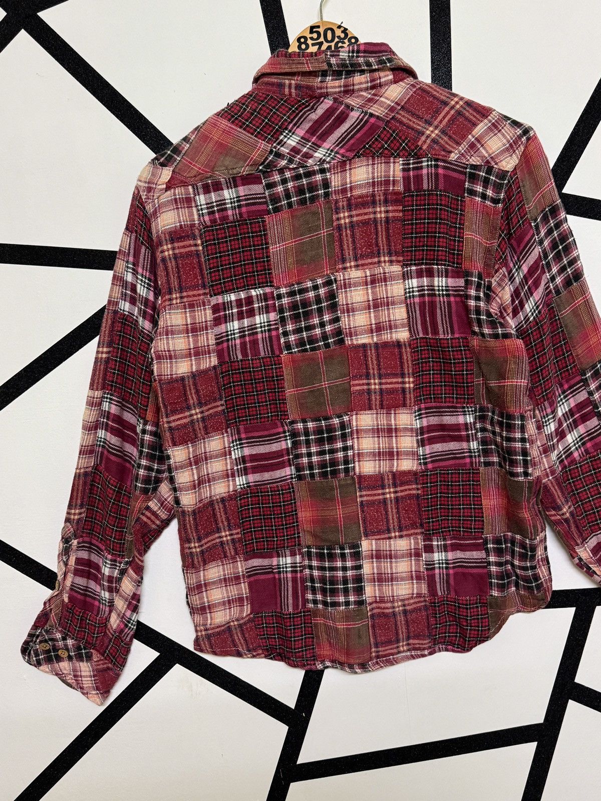 Flannel Vintage JUNGLE STORM Patchwork Rebuild Flannel Shirt Size US S / EU 44-46 / 1 - 12 Thumbnail