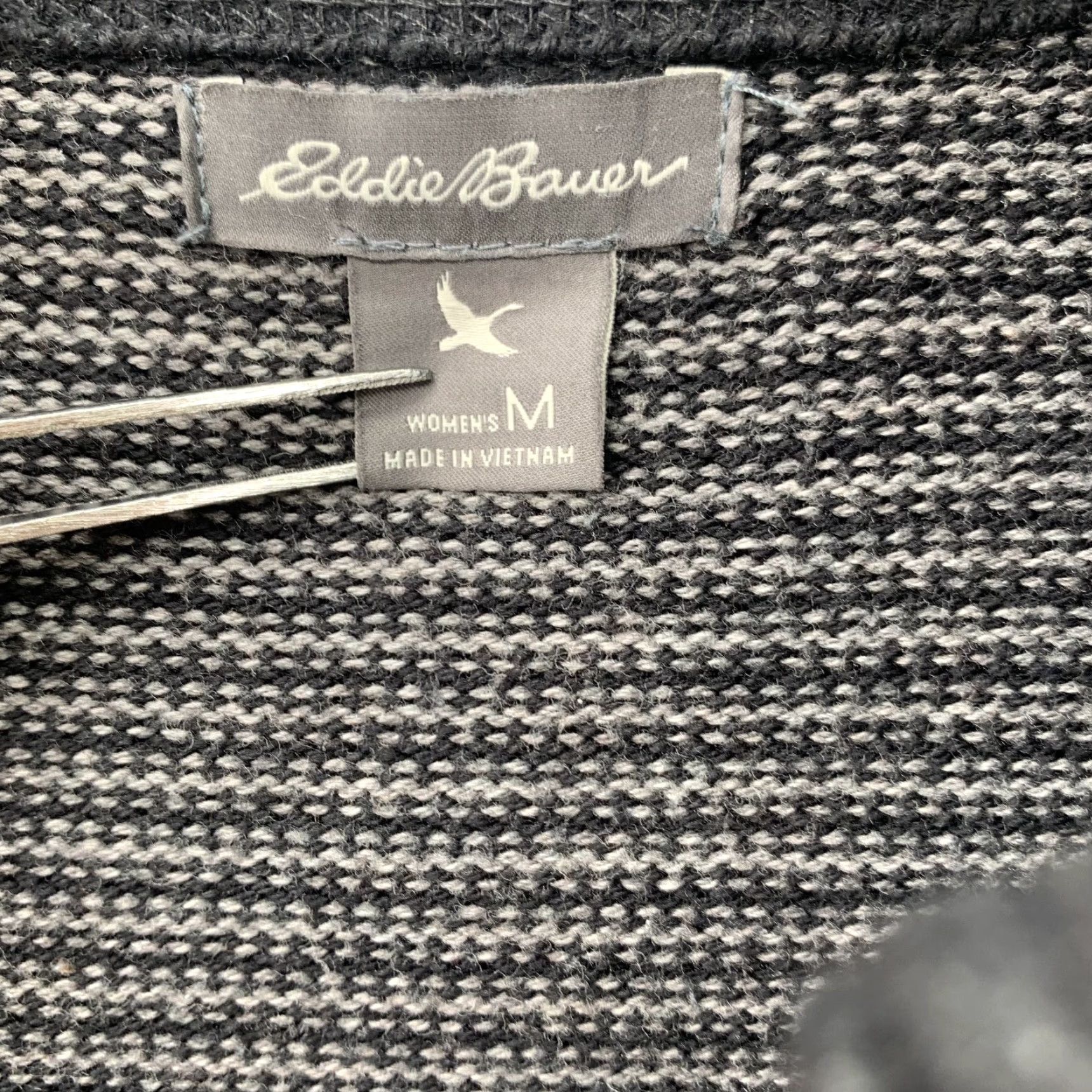 Eddie Bauer Eddie Bauer Knit Jacket Women Medium Academia Classic Outdoor Athleisure Preppy Cardigan Knit Sweater Black M Womens Size M / US 6-8 / IT 42-44 - 4 Thumbnail