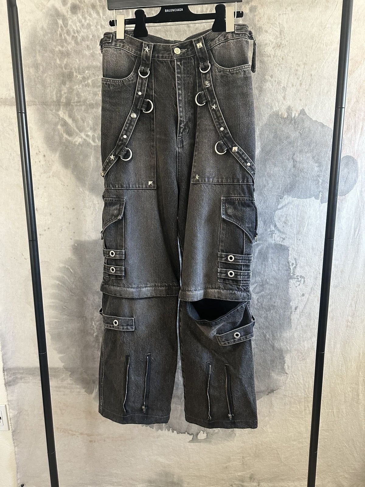 BALENCIAGA RAVER BAGGY ほしかっ RAVERラバーデニムパンツ 30