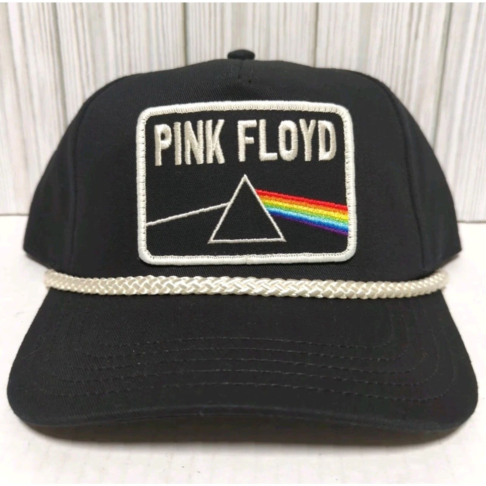 American Needle American Needle Pink Floyd Hat Cap Snapback Band Concert Tour Black Rope Trucker Men One Size Black Adjustable Breathable Cap Size ONE SIZE - 2 Thumbnail