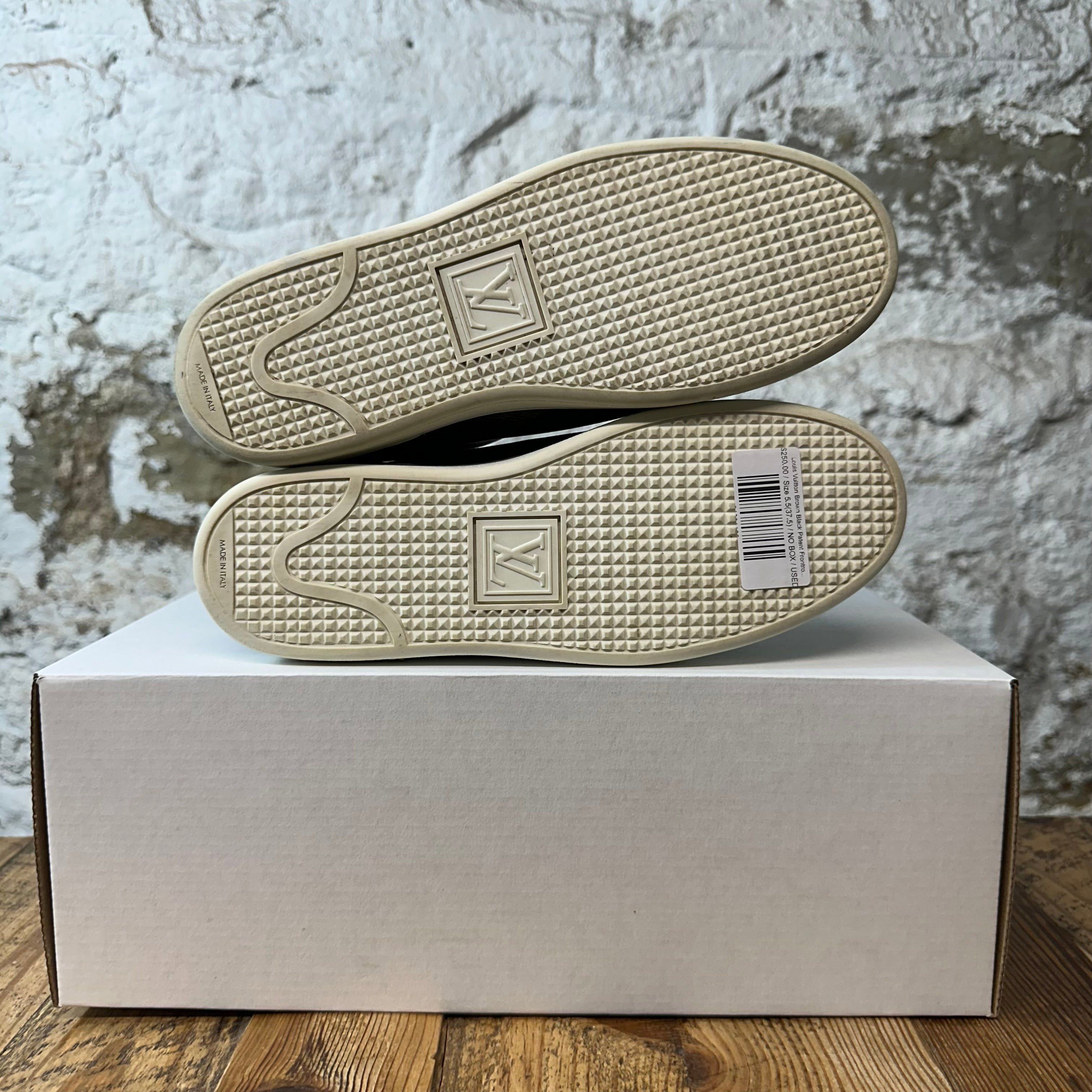 Louis Vuitton Louis Vuitton Brown Patent Frontrow Sneaker Sz 5.5 (37.5) Size US 5.5 / EU 38 - 4 Thumbnail