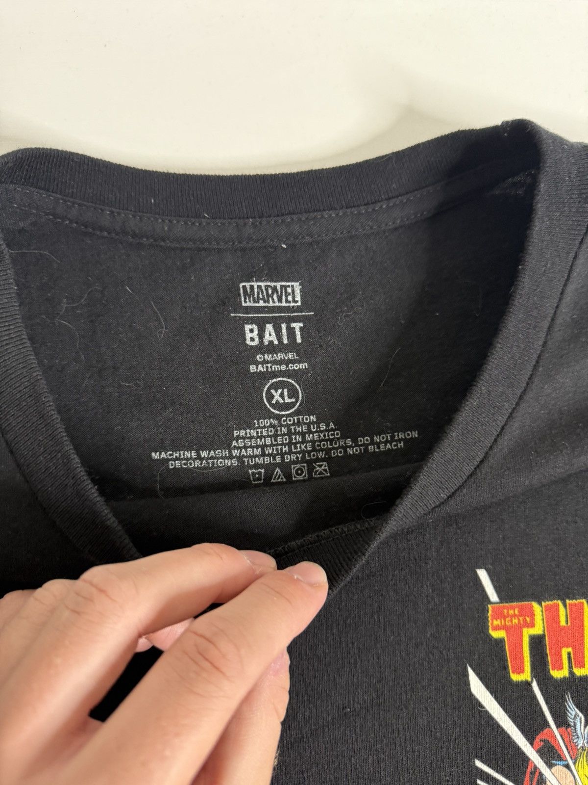 Bait Bait x Marvel Thor Tee "Black" (XL) *PREOWNED* Size US XL / EU 56 / 4 - 8 Thumbnail