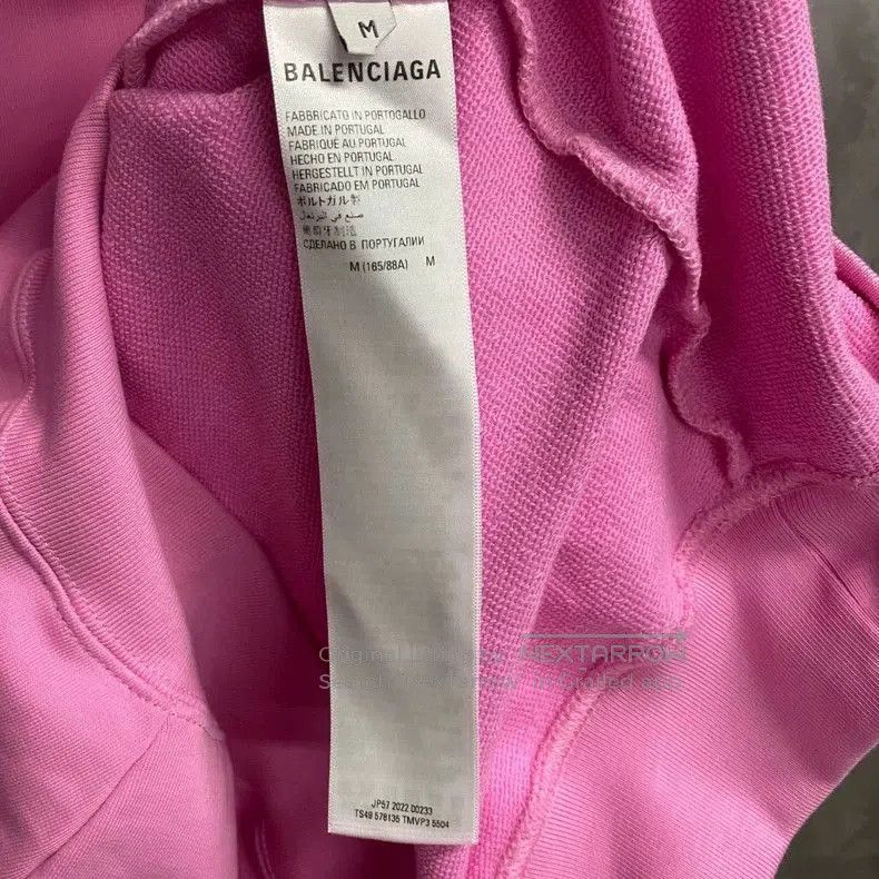 Balenciaga Balenciaga Pink Logo Rhinestone Hoodie. Size US M / EU 48-50 / 2 - 7 Thumbnail