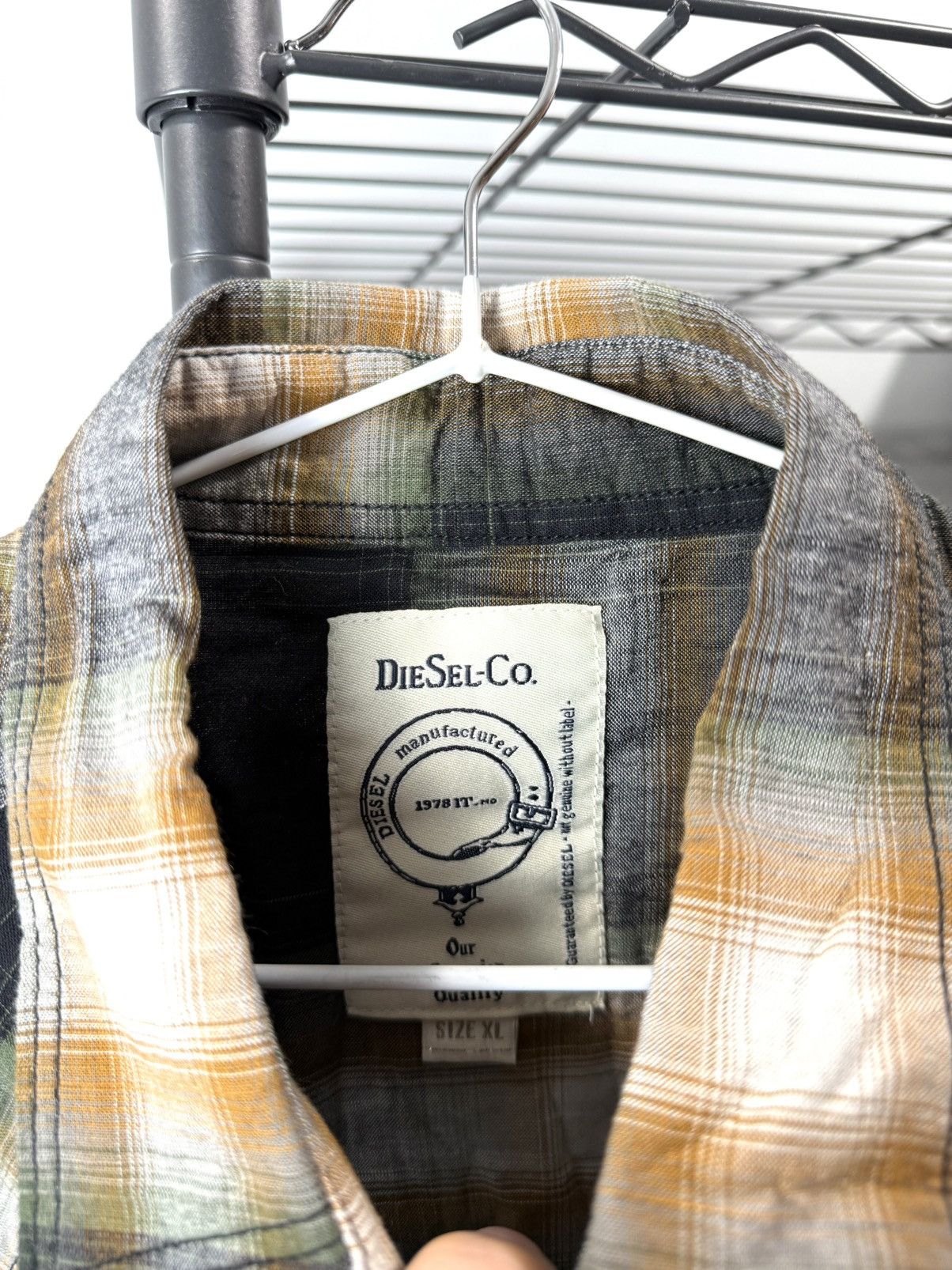 Diesel Vintage Diesel Cowboy Style Plaid Checkered Shirt Buttons Up Size XL / US 12-14 / IT 48-50 - 4 Thumbnail